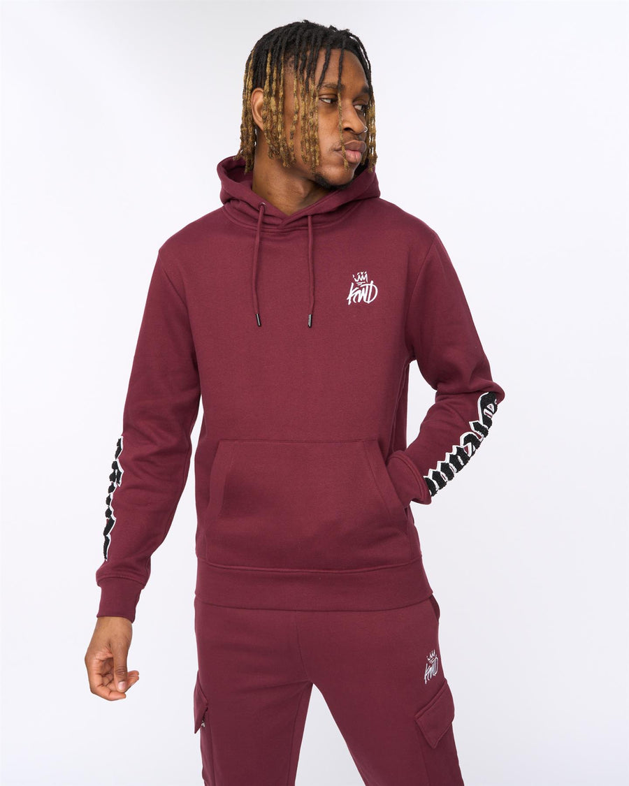 Mens Sleevely Hoodie Burgundy