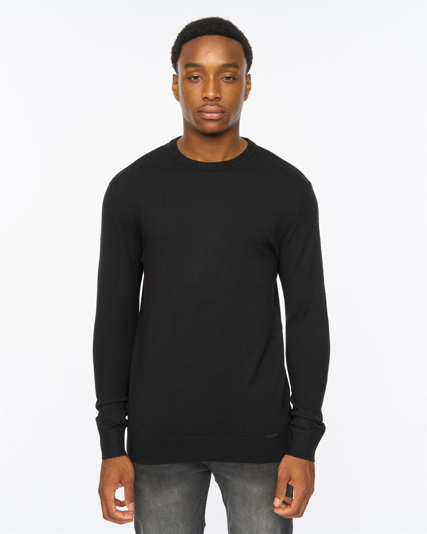 Mens Consenza Crew Knit Black