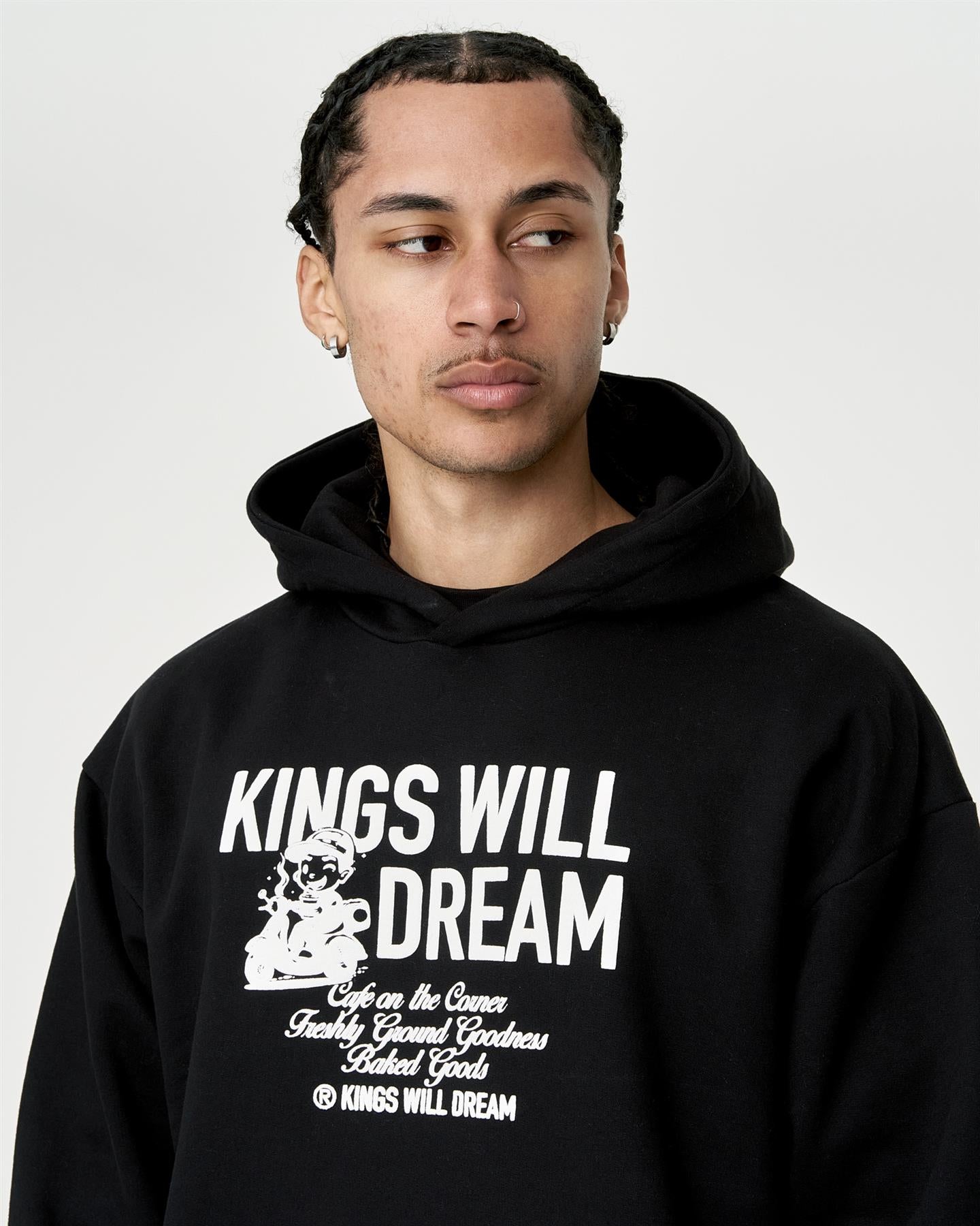 Mens Studio Cafe Boy Hoodie Black
