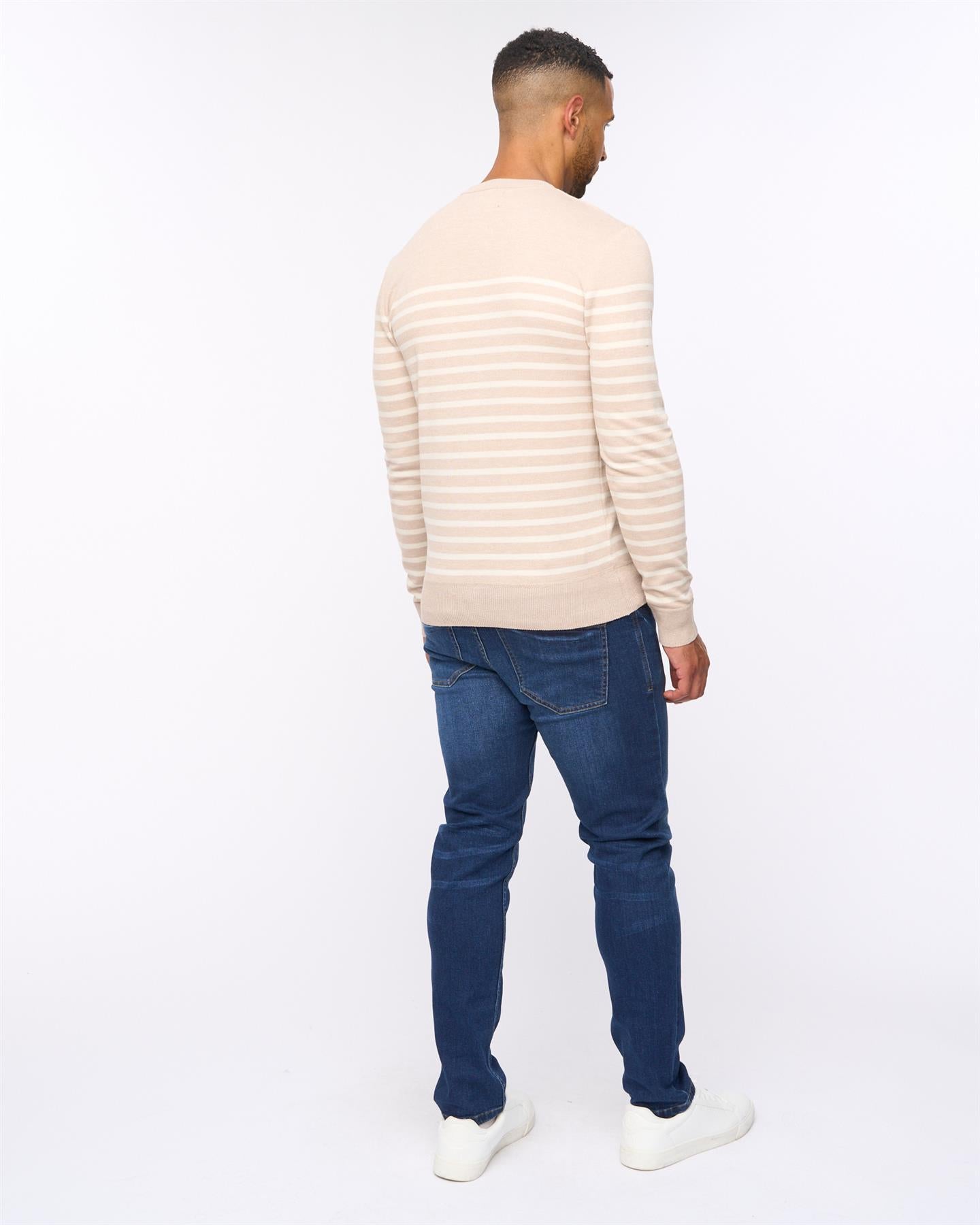 Howland Crew Neck Jumper Beige Marl