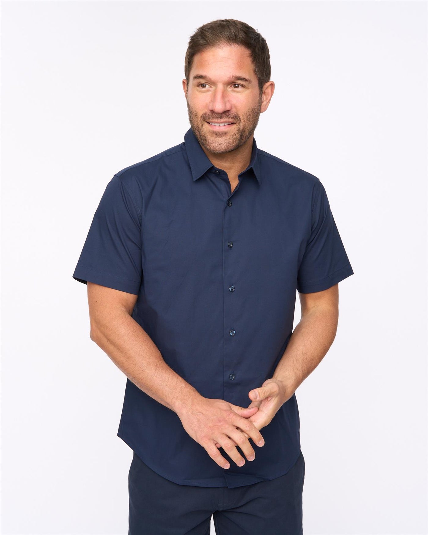 Mens Daymeson Short Sleeve Shirt 2pk Navy/Light Blue