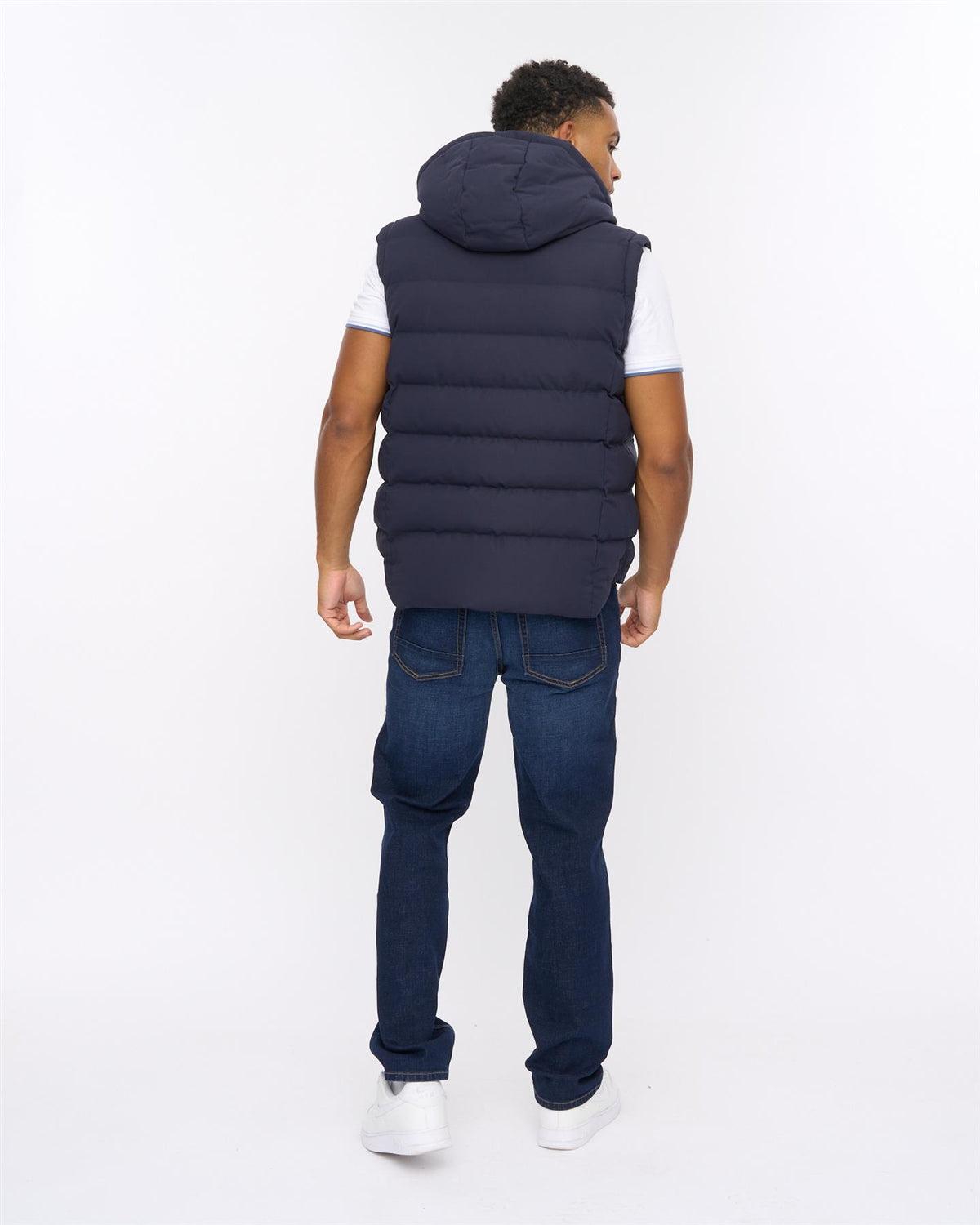 Kampleys Embossed Gilet Navy Navy