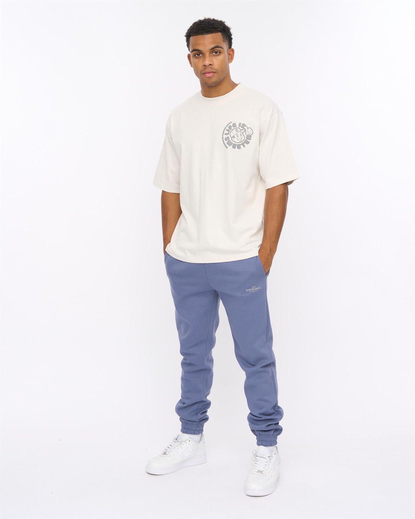 Mens Mappedout Joggers Denim Blue