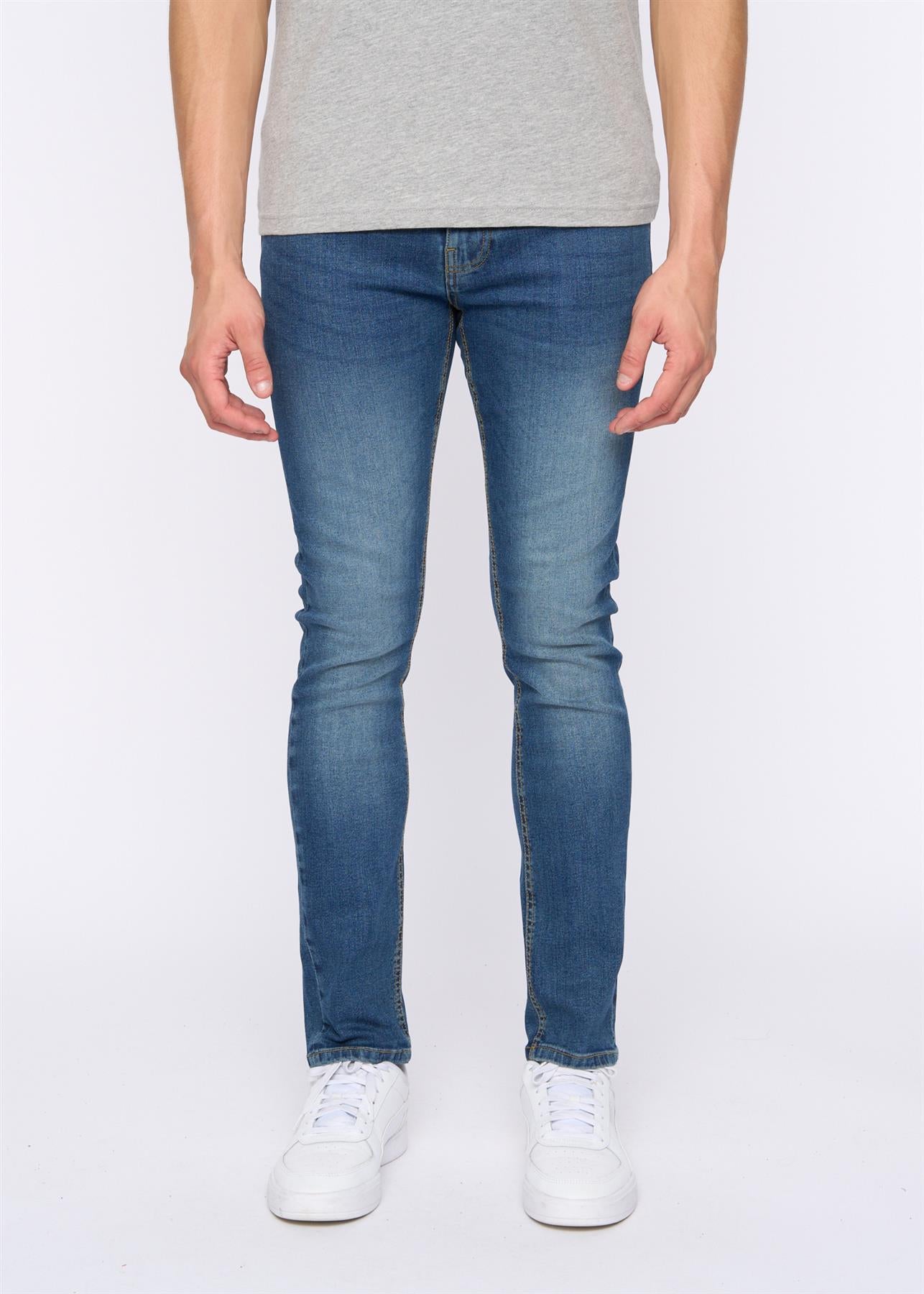 Mens Overburg Tapered Jeans Mid Wash