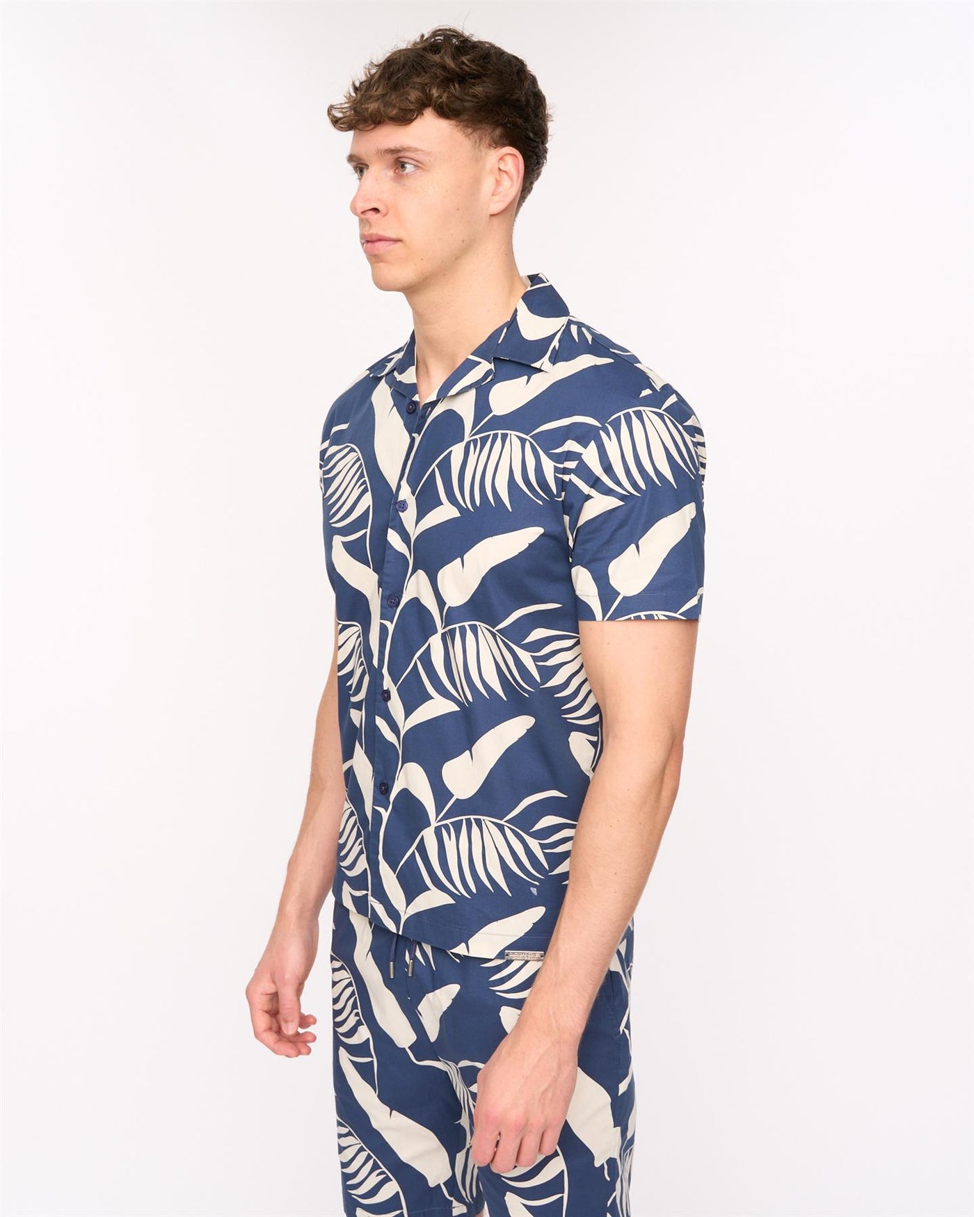 Mens Hopkinton Shirt & Shorts Set Navy