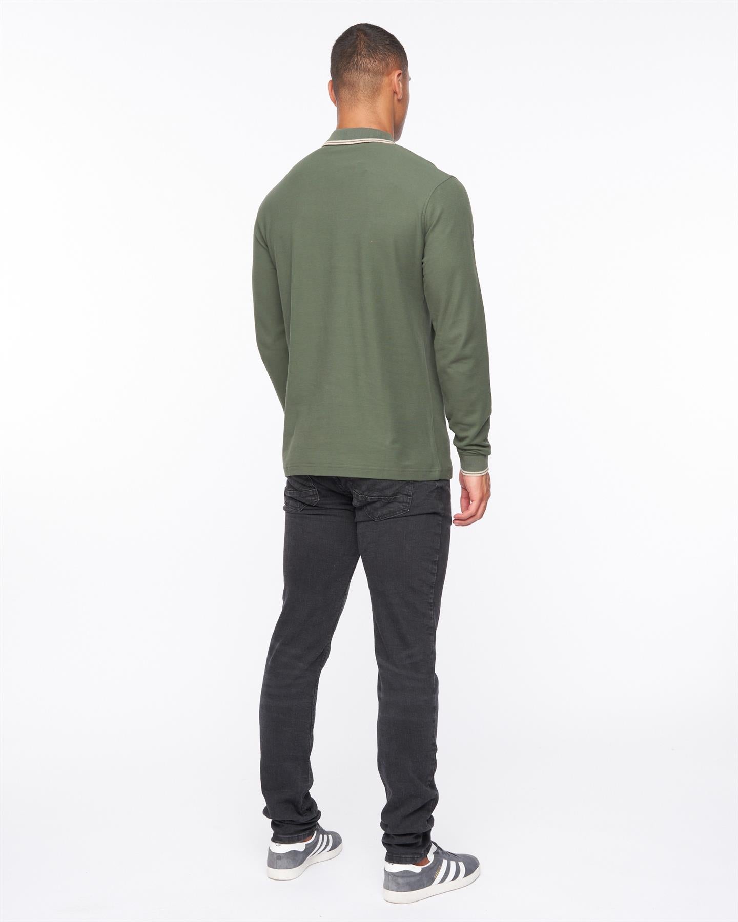 Mens Roxberry Long Sleeve Polo Forest Green