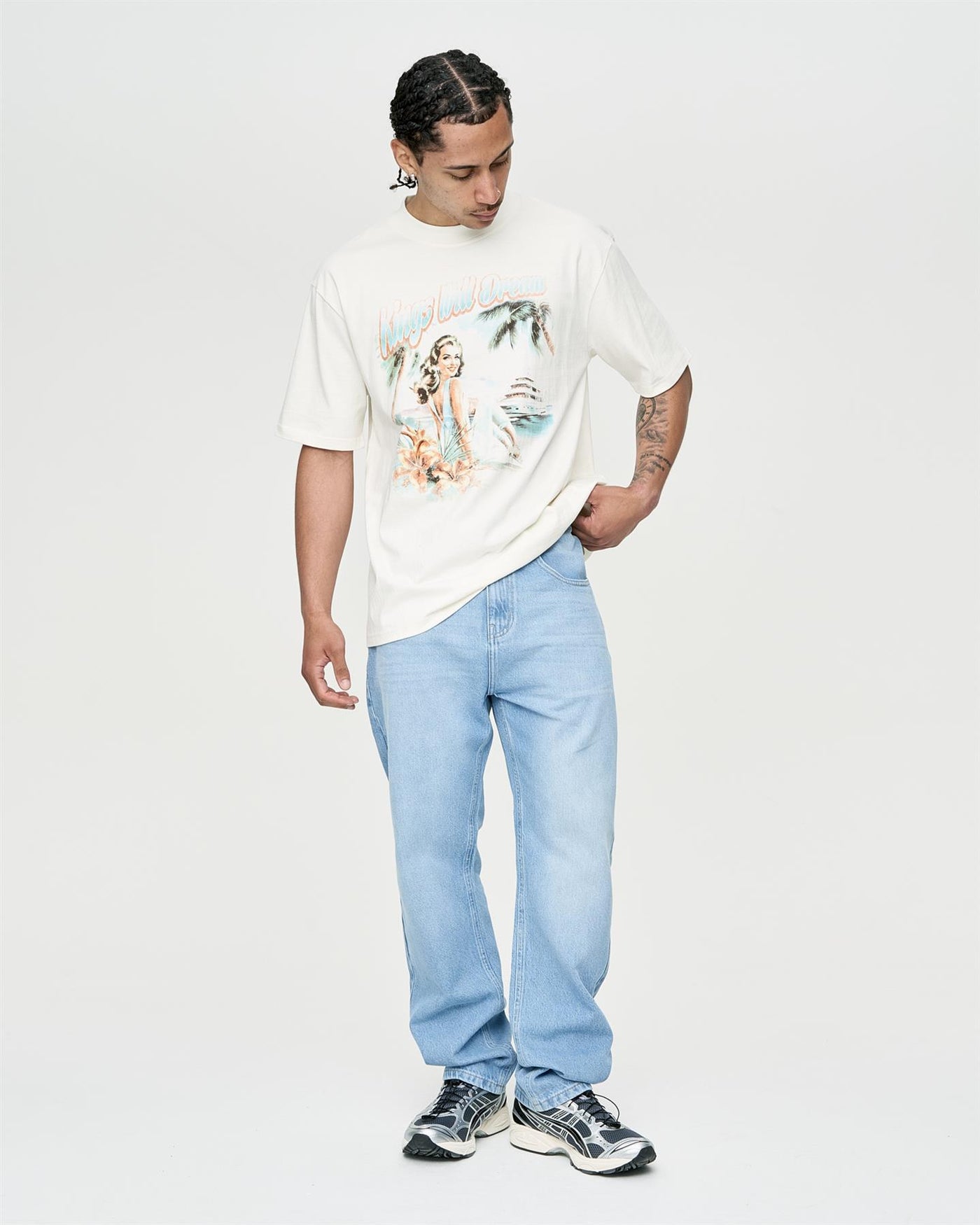 Mens Studio Paradise Island T-Shirt White