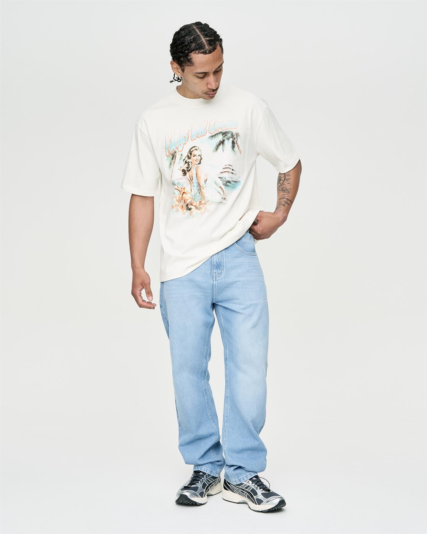 Mens Studio Paradise Island T-Shirt White
