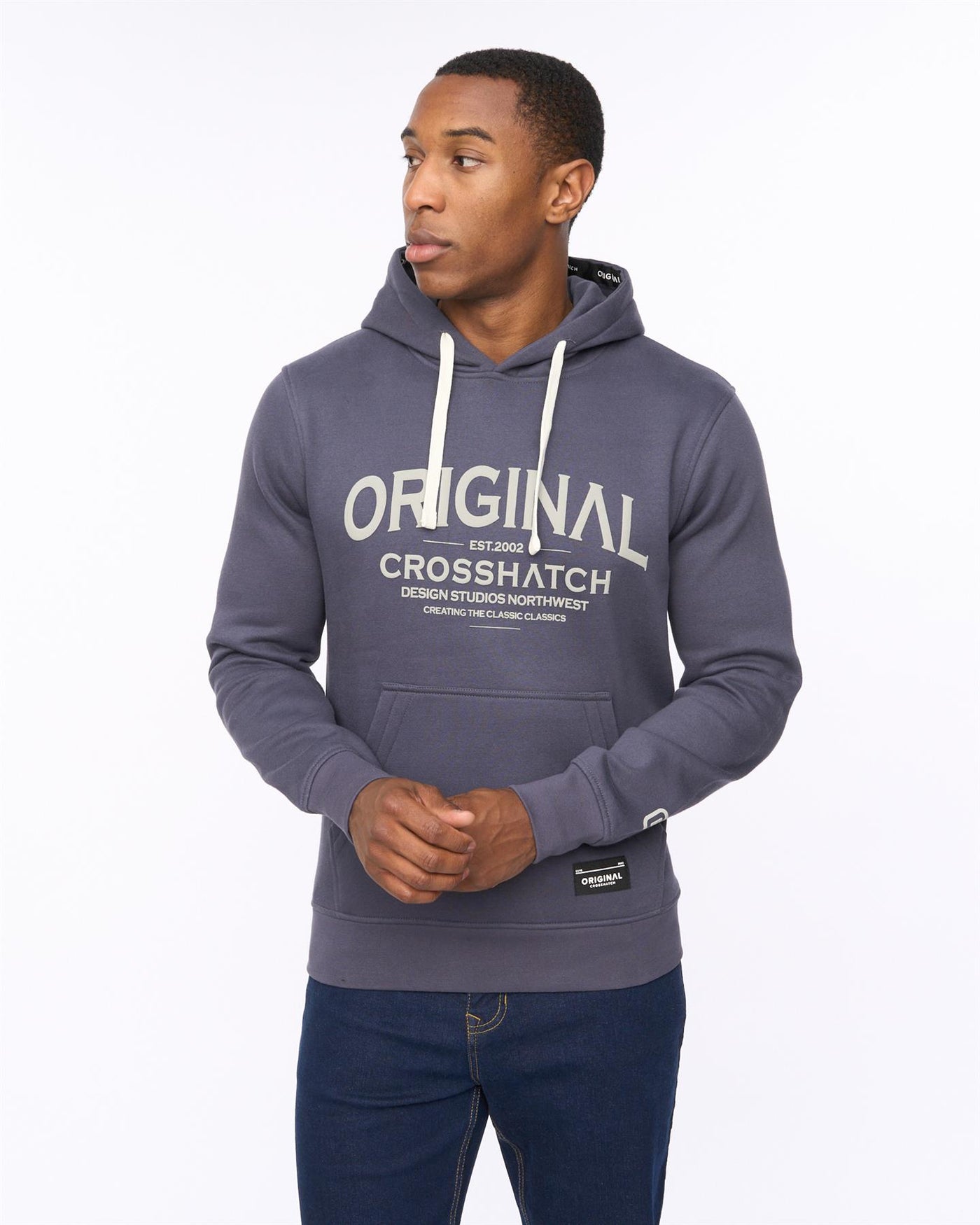 Mens Vintarge Hoodie Navy
