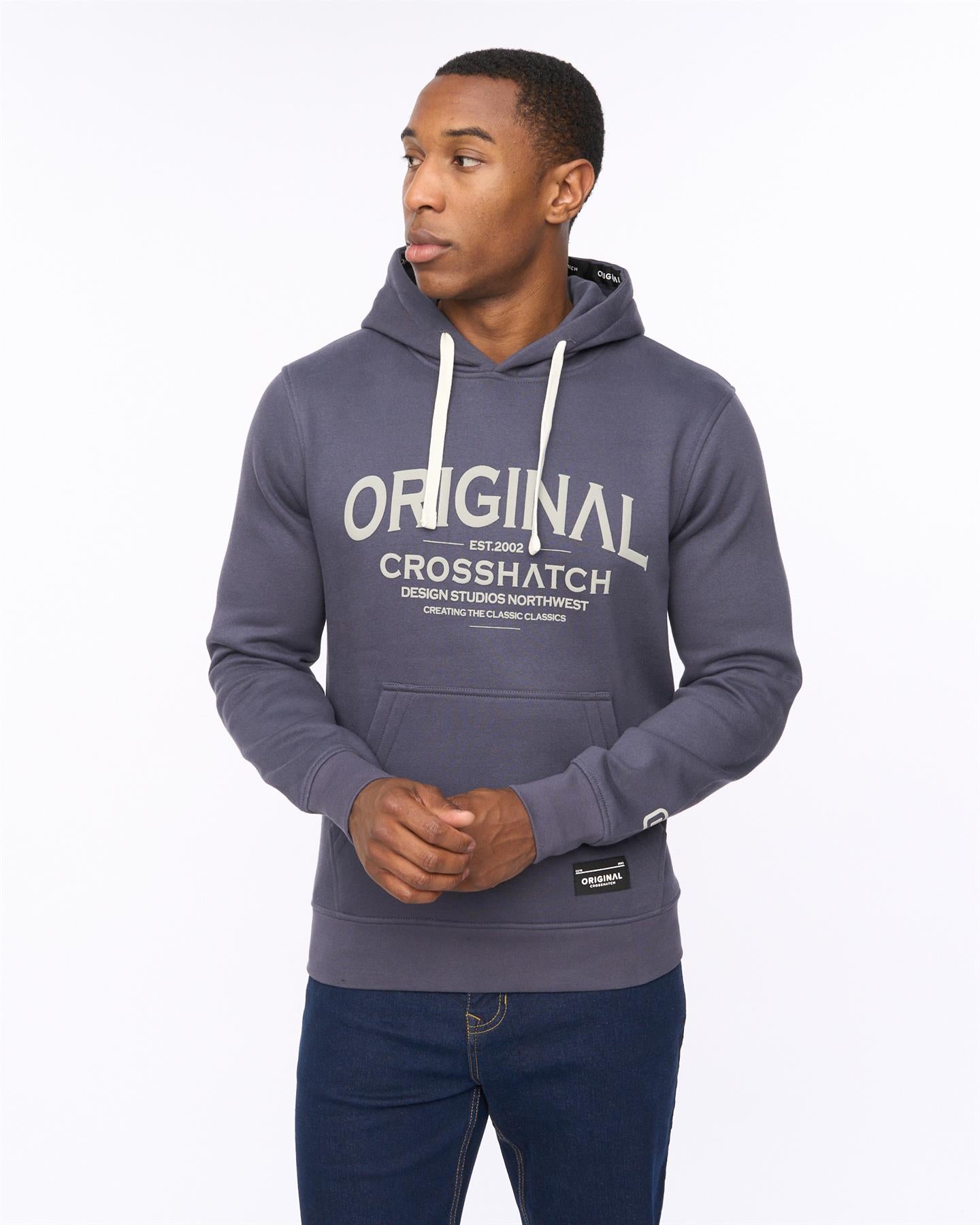Mens Vintarge Hoodie Navy