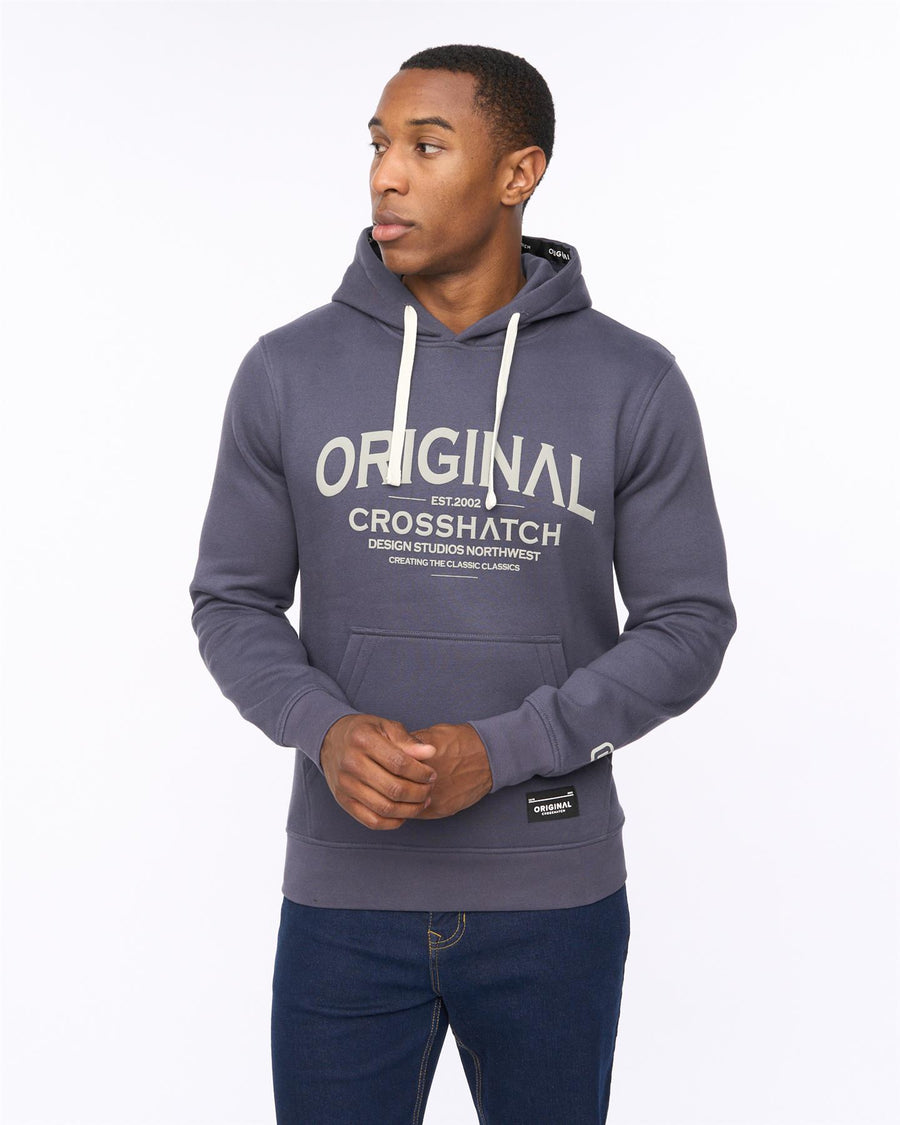 Mens Vintarge Hoodie Navy
