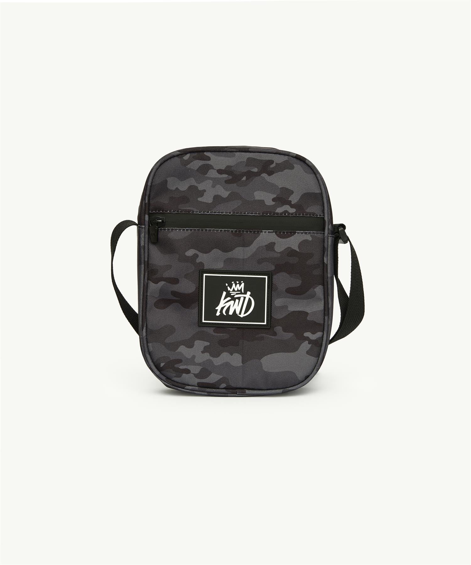 Mens Kayencee Cross Body Bag Black Camo