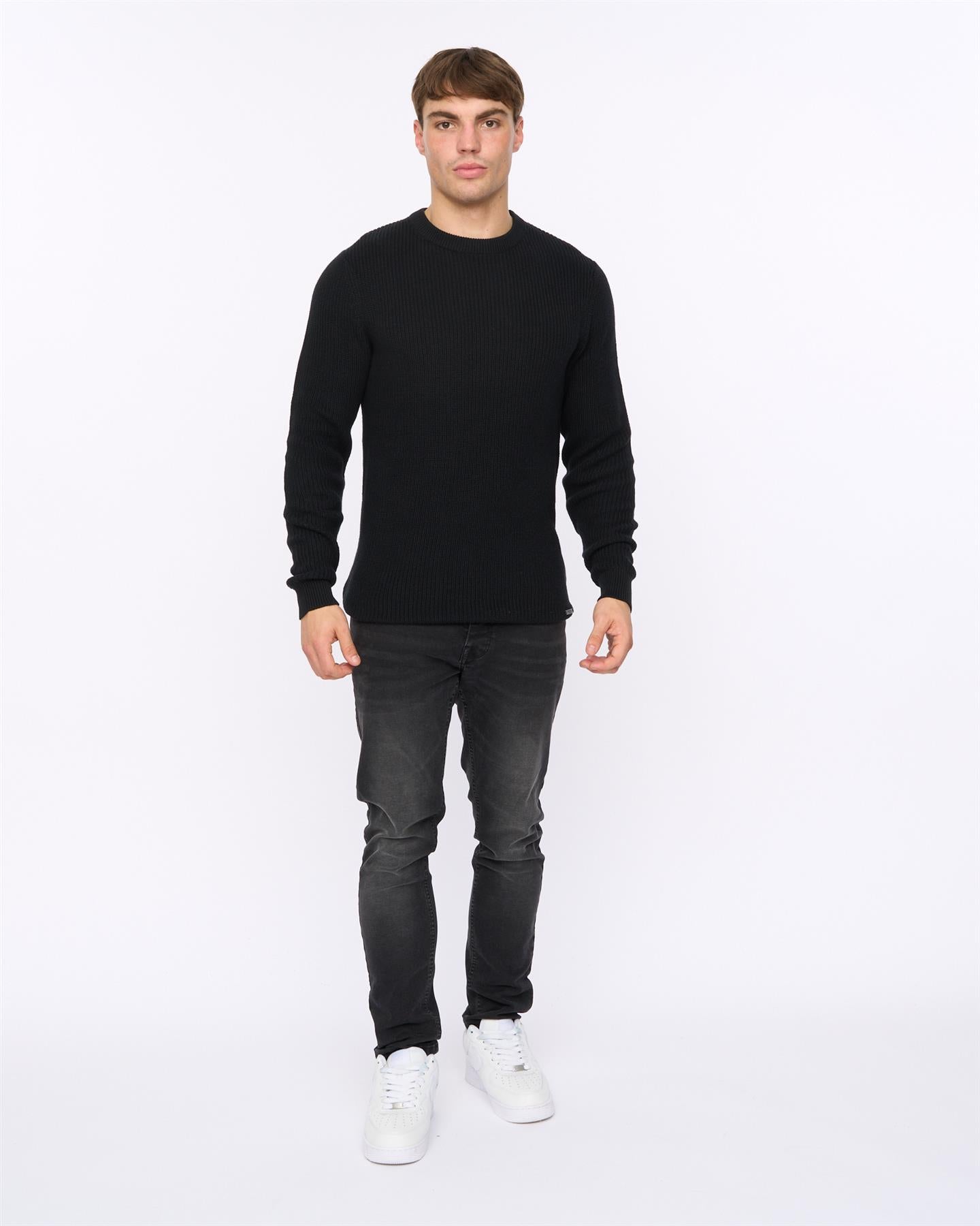 Mens Jampster Crew Knit Black