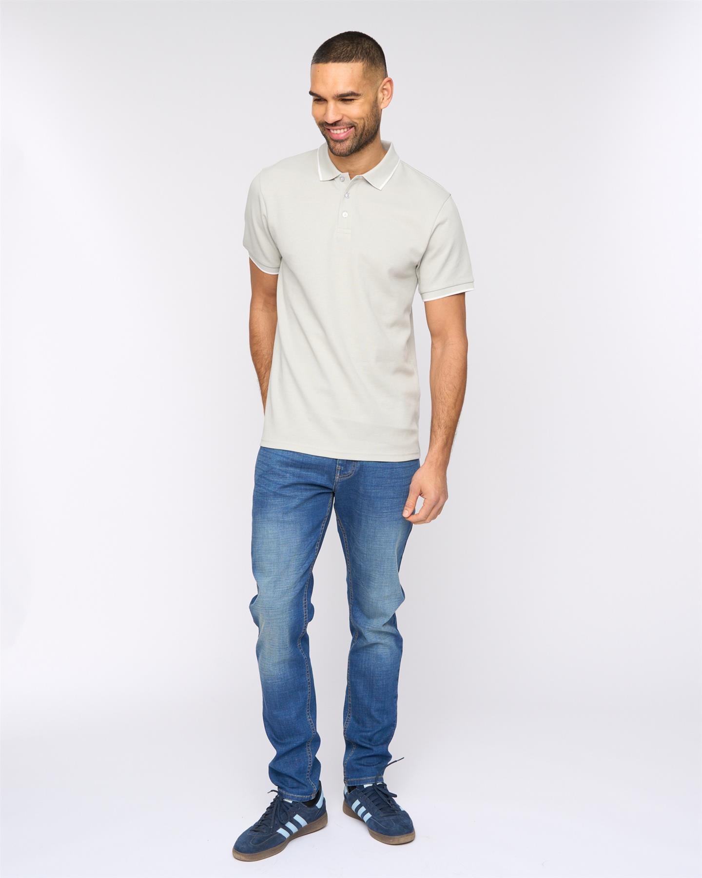 Mens Elverton Polo Light Grey