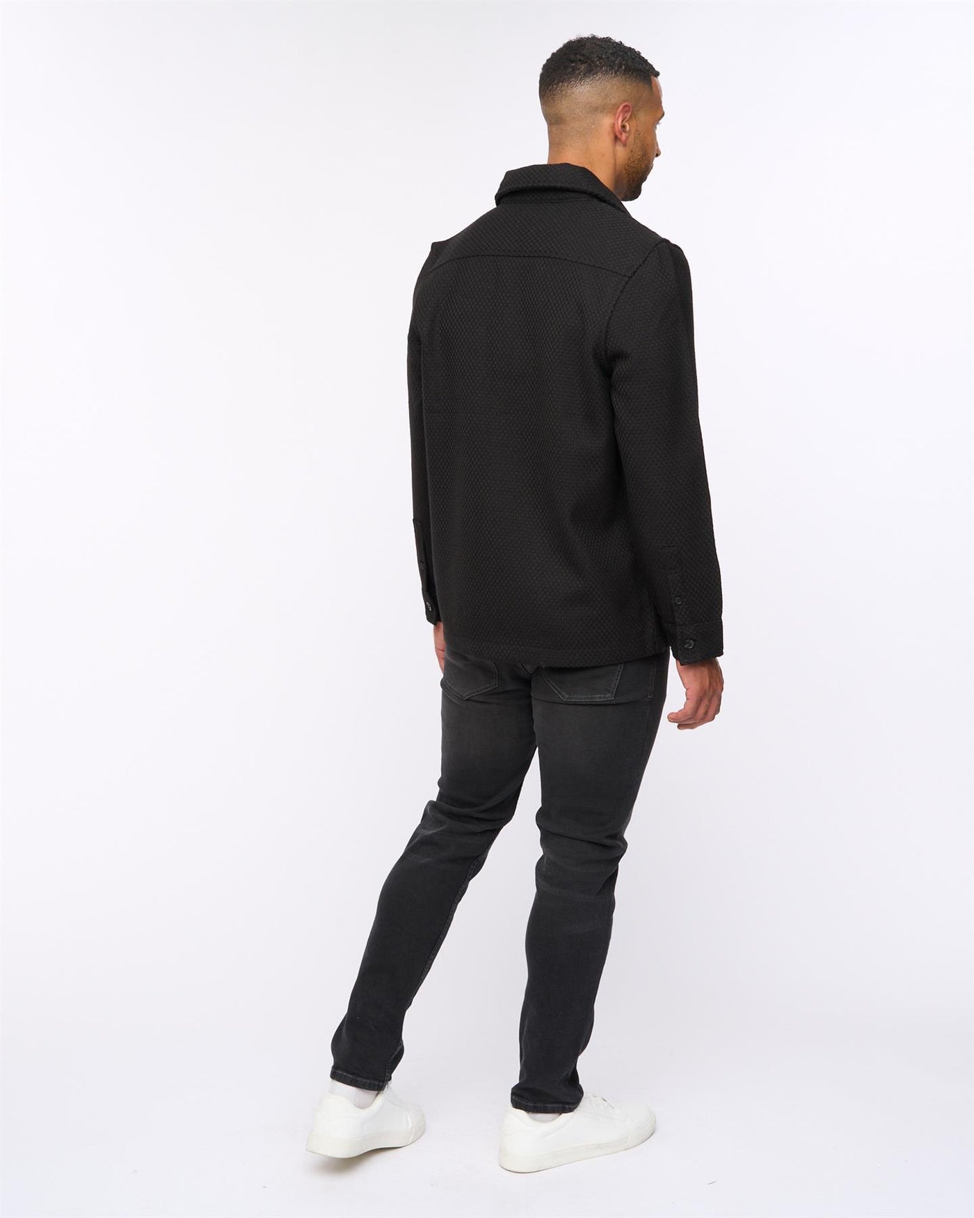 Haynerson Textured Overshirt Black