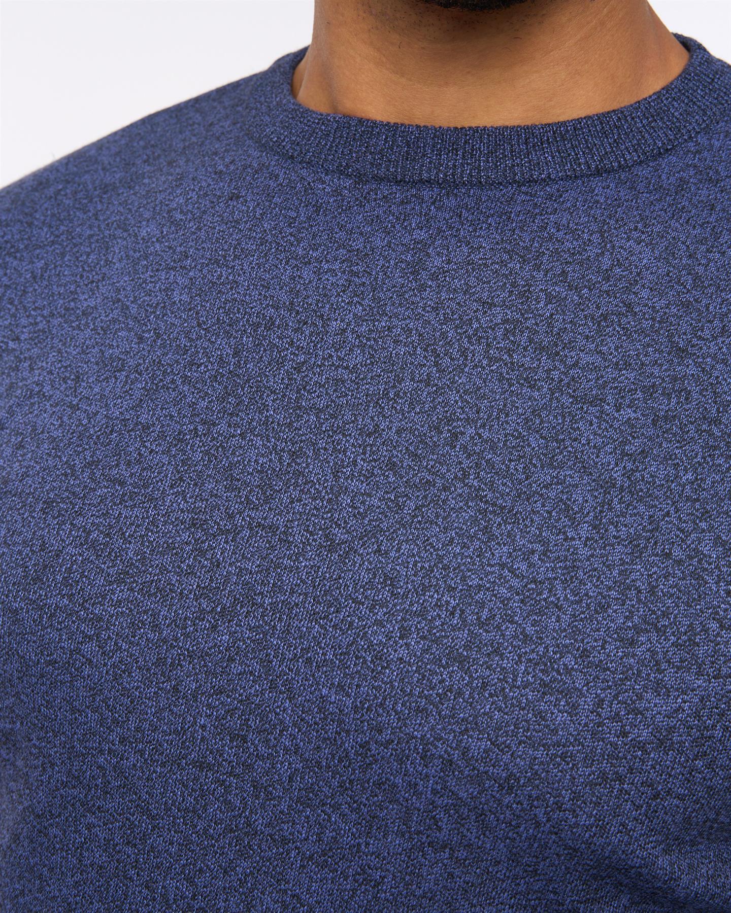 Pepston Crew Neck Jumper Navy Marl