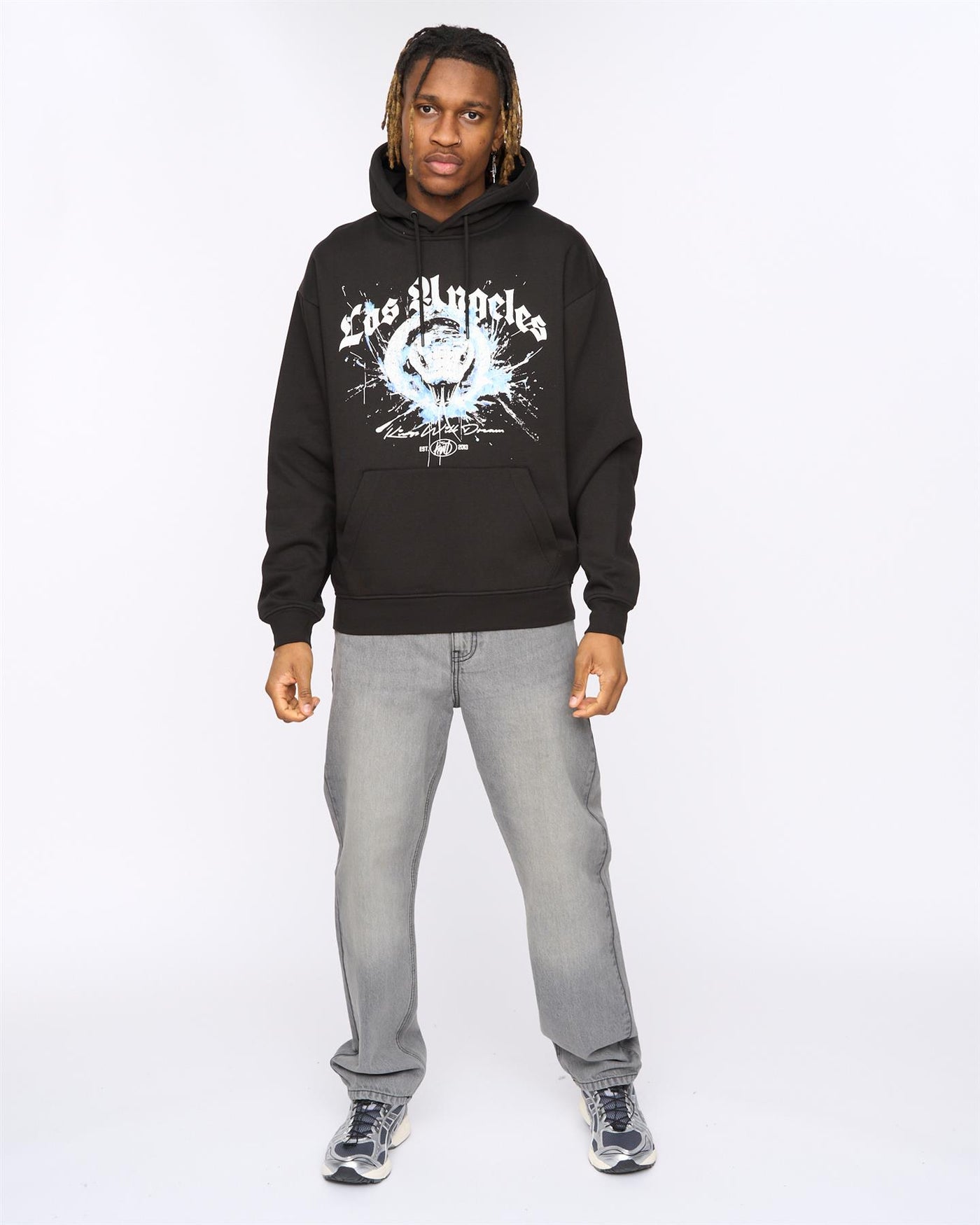 Mens Snakered Hoodie Black