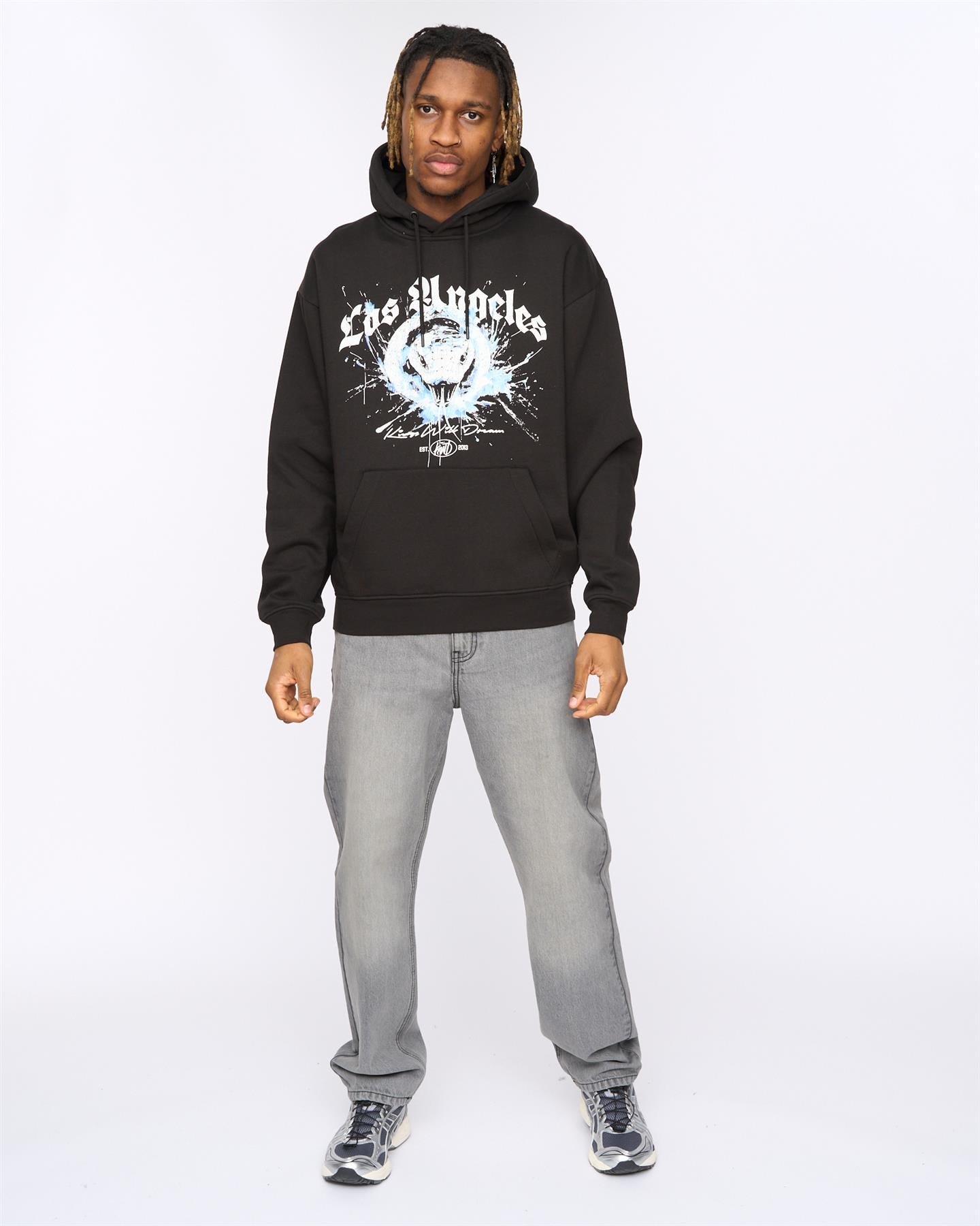 Mens Snakered Hoodie Black