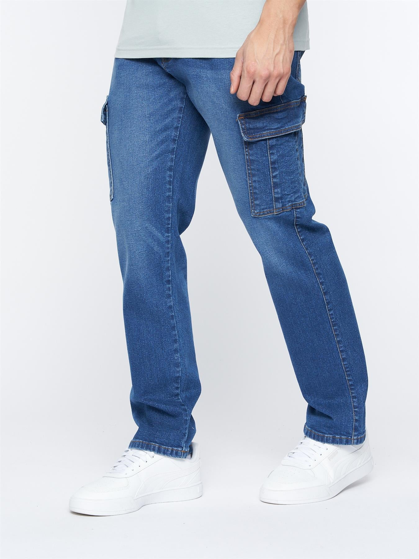Kremtap Cargo Jeans Stone Wash