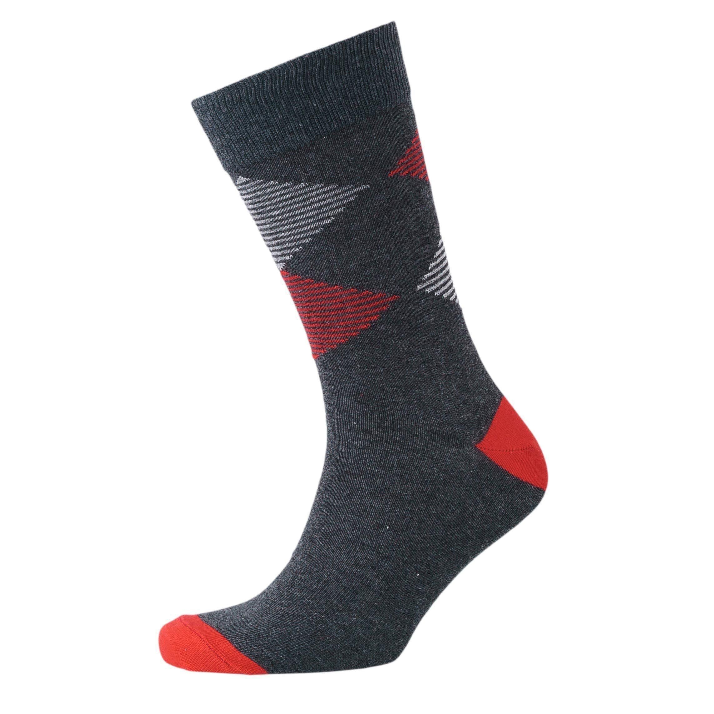 Mens Sig Line Socks 3pk - Black Assorted