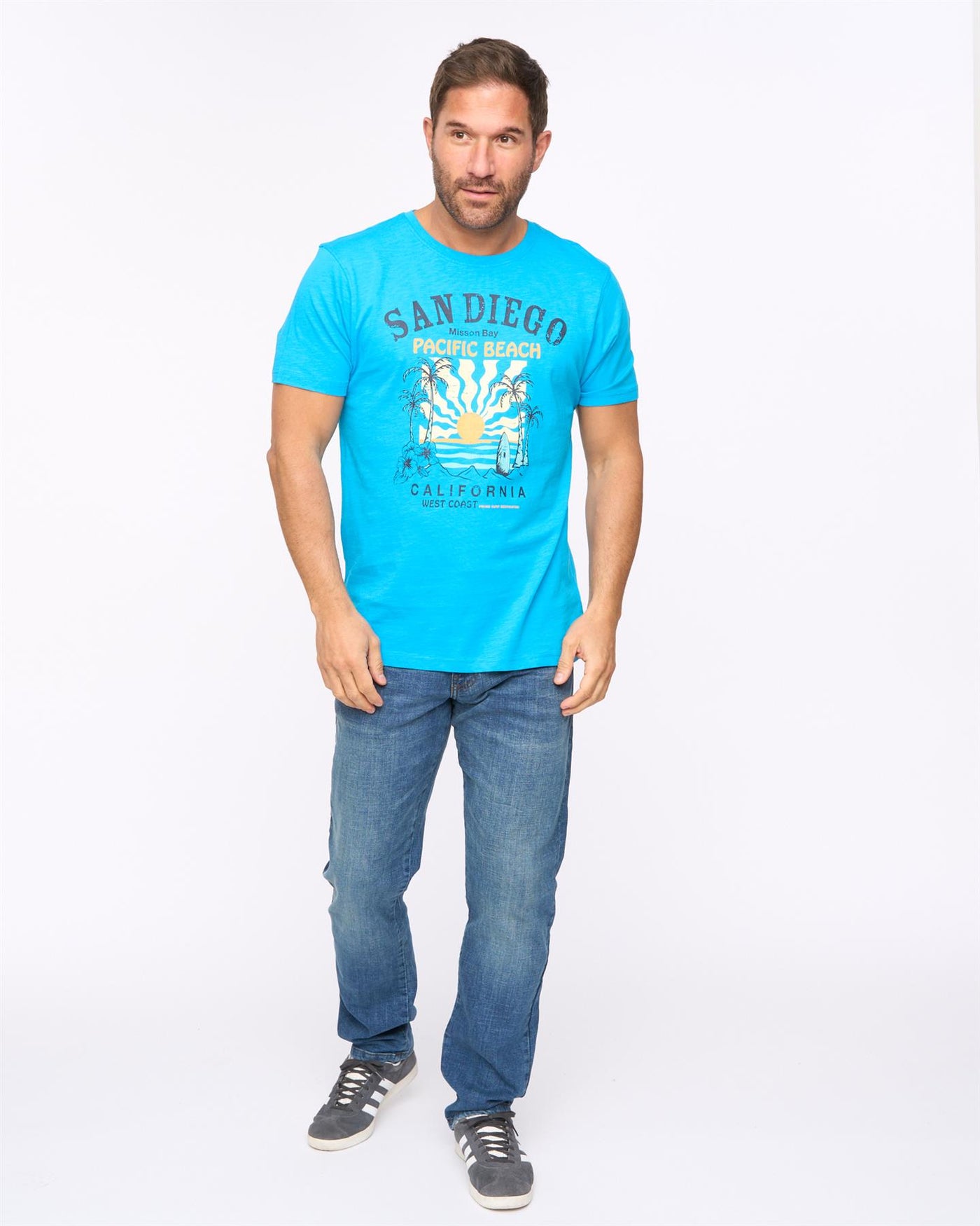 Mens Sandico T-Shirt Turquoise