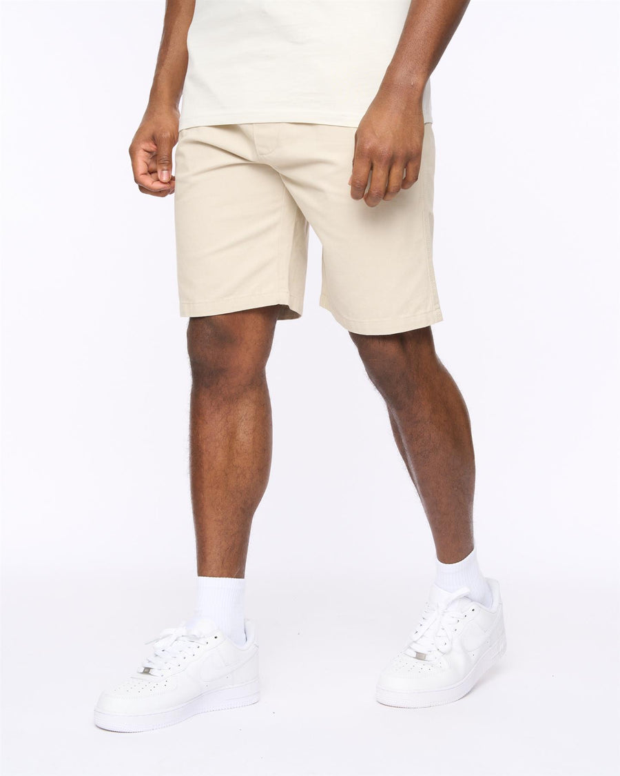 Mens Blansmoore Elastic Waist Shorts Light Stone