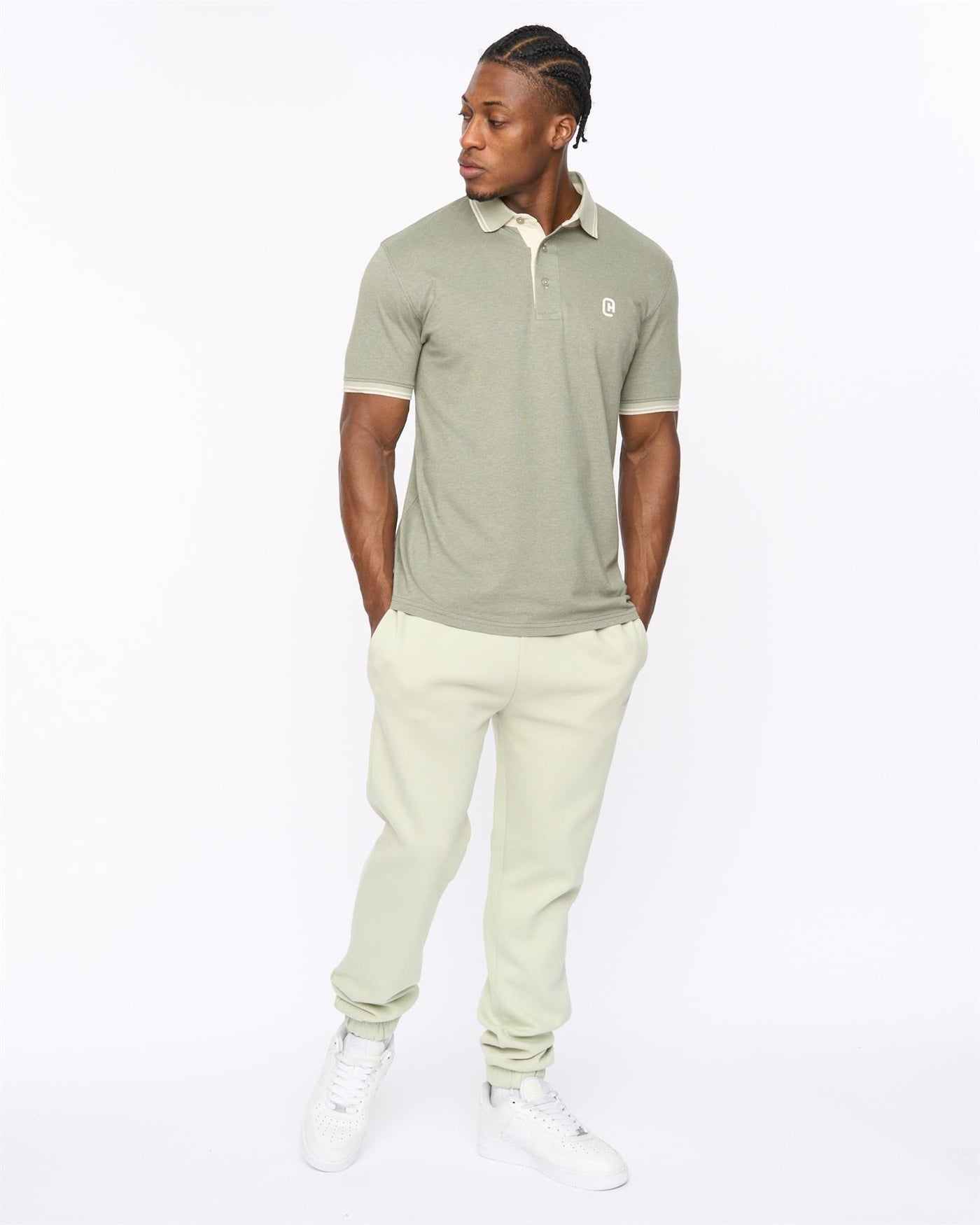 Mens Preece Polo Light Olive