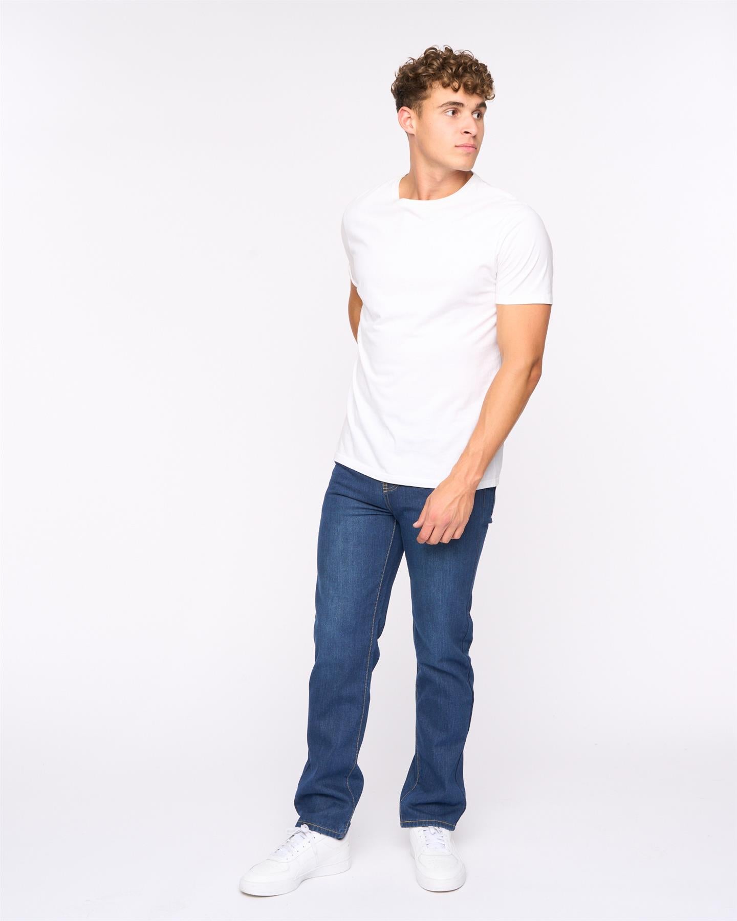 Mens Smith & Jones Sazzi Straight Fit Jeans 2pk Dark Wash/Stone Wash