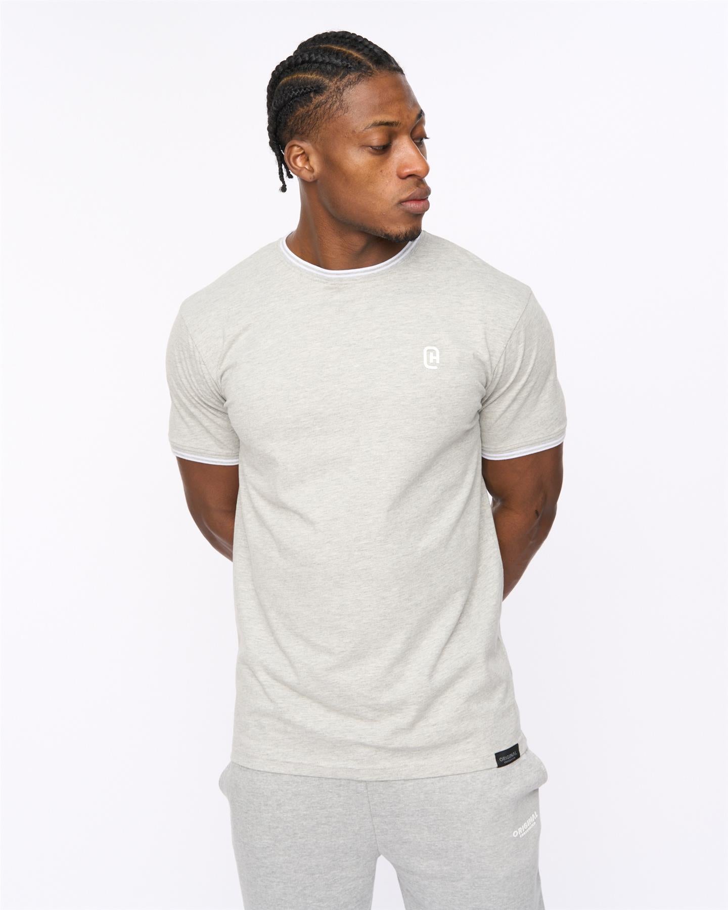 Mens Preece T-Shirt Grey Marl