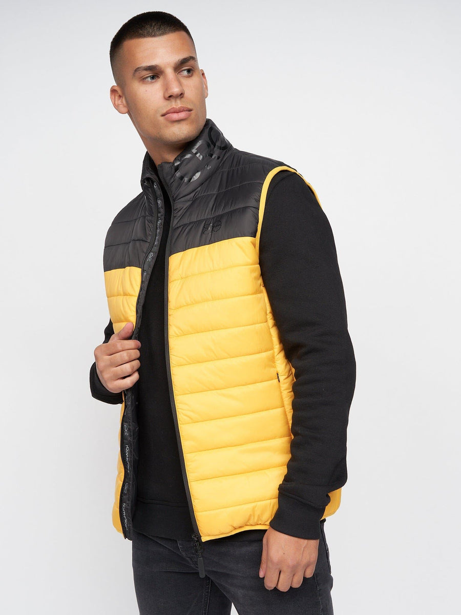 Mens Presnell High Neck Gilet Yellow