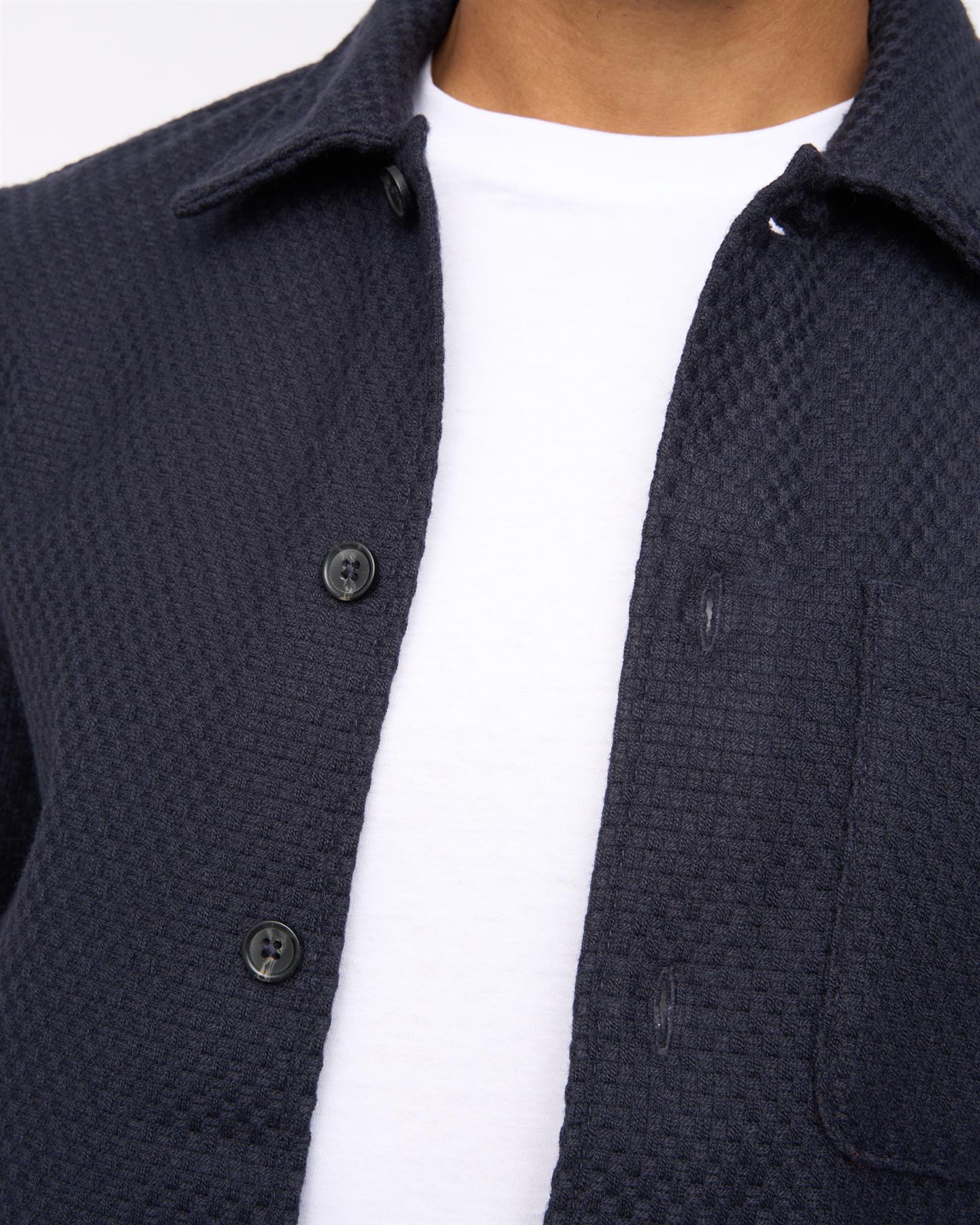 Haynerson Textured Overshirt Navy
