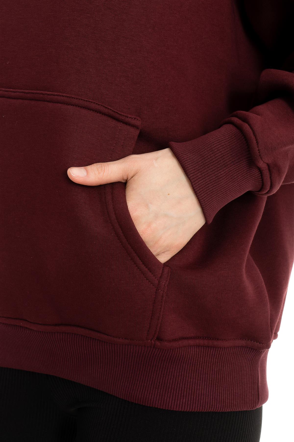 Womens Liliya Oversize Hoodie Burgundy