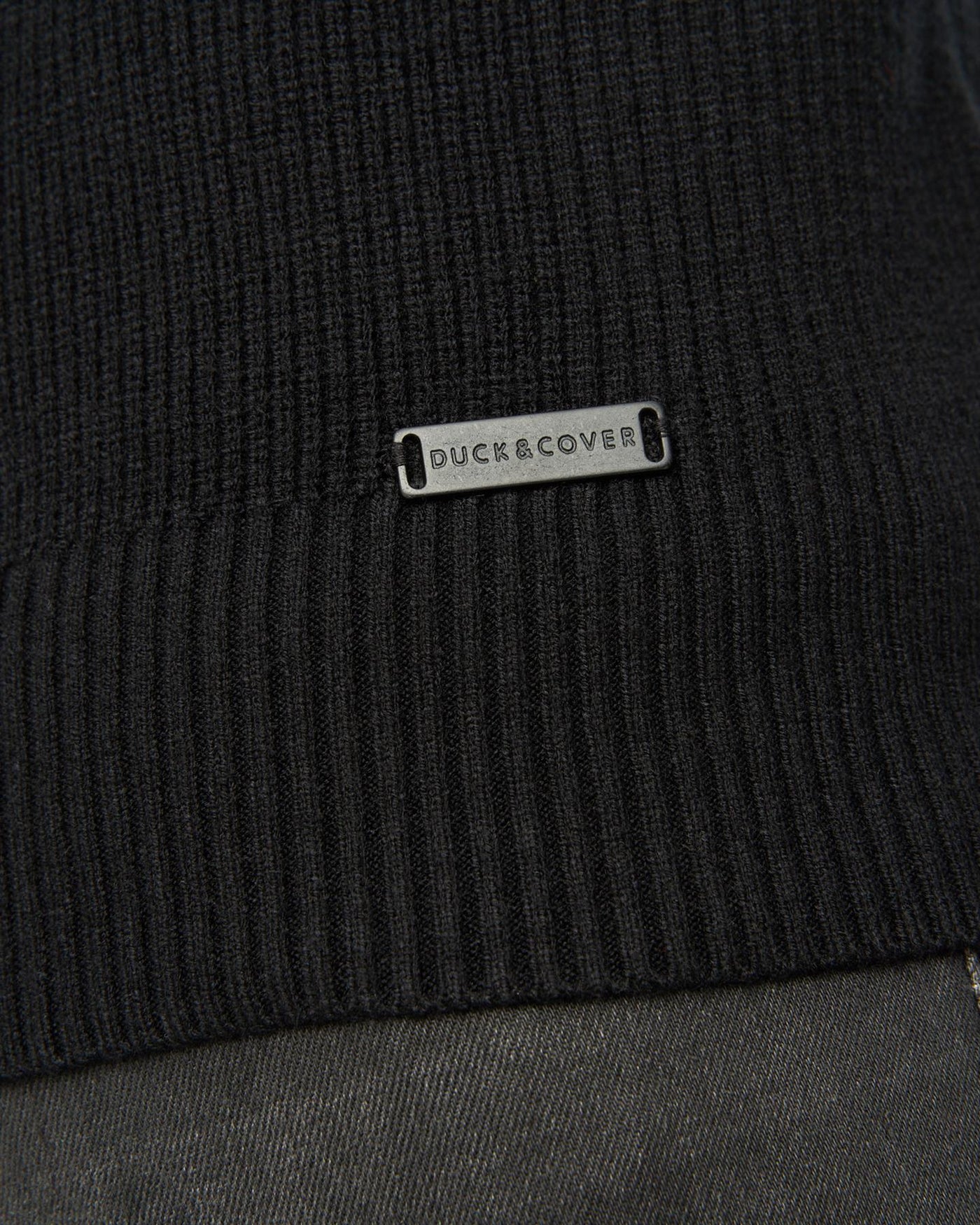 Mens Potenza 1/4 Zip Knit Black