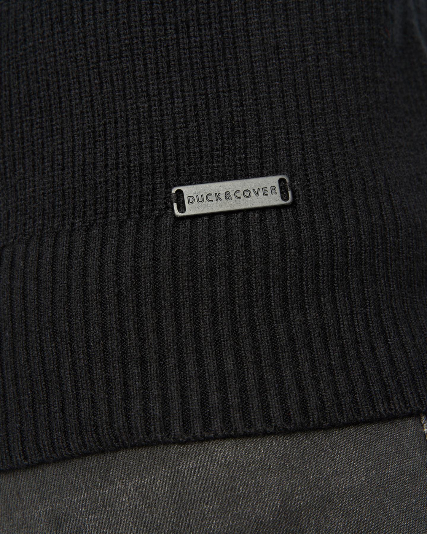 Mens Potenza 1/4 Zip Knit Black