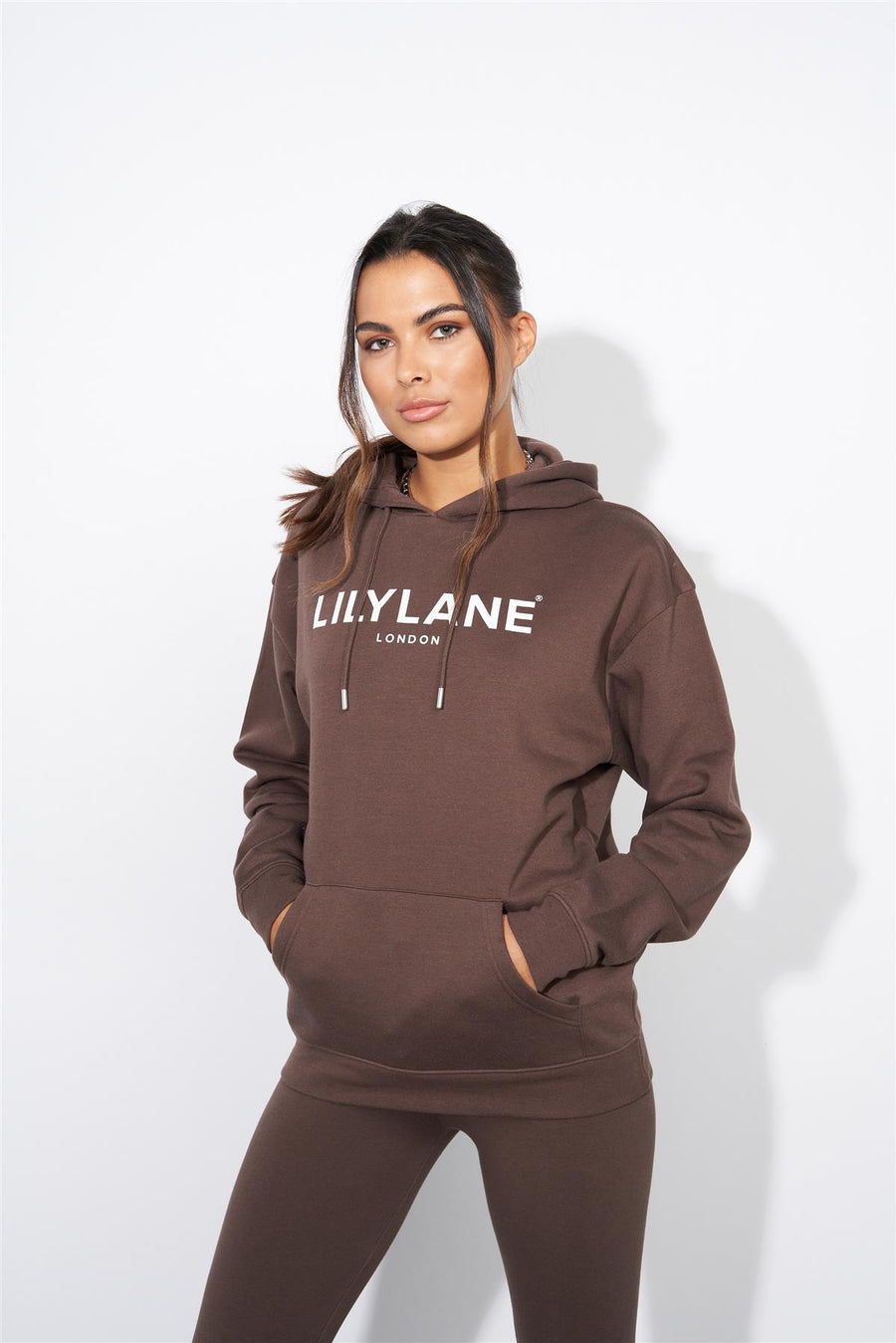 Ladies Lily Lane Ximena Hoodie Brown