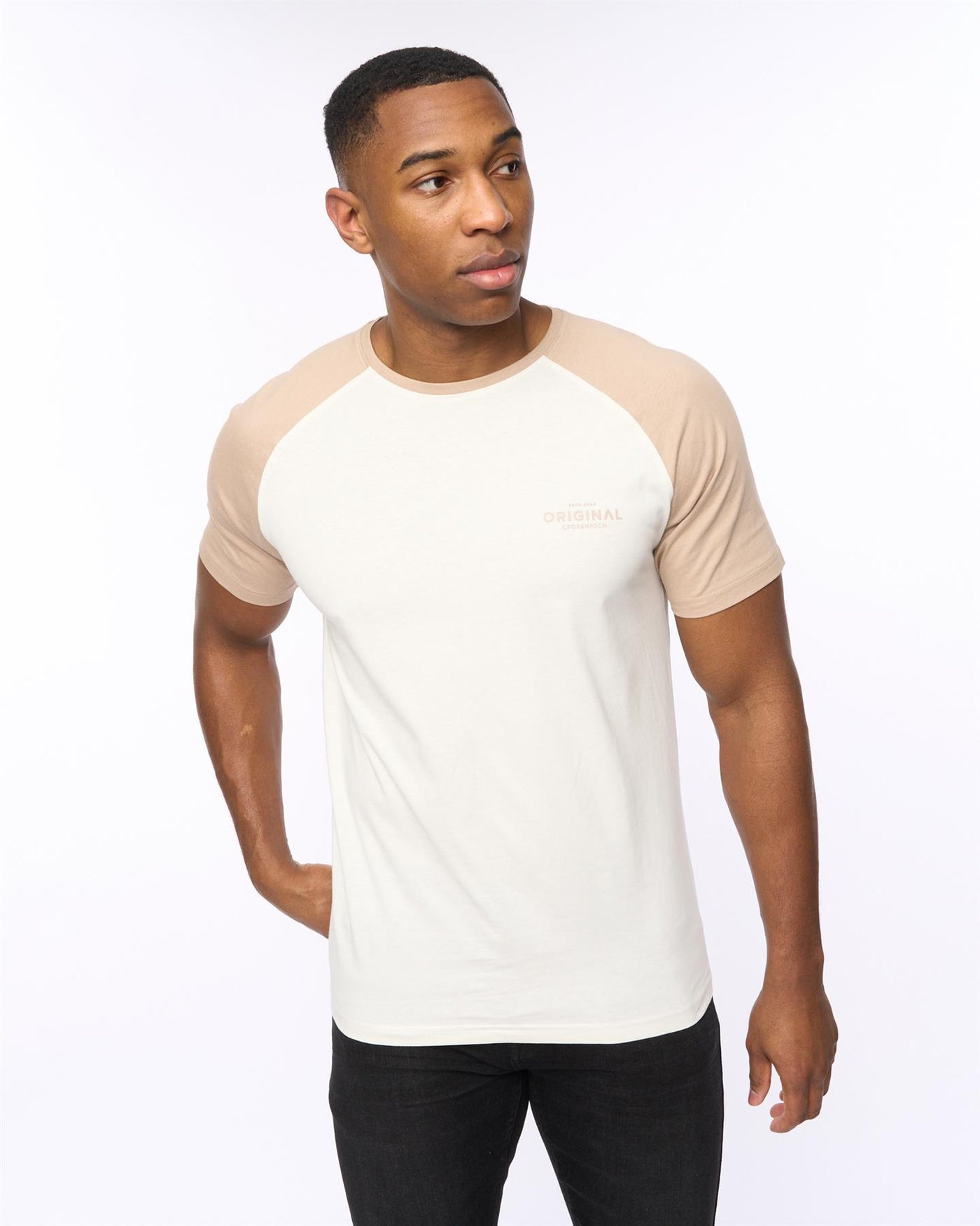 Mens Meza T-Shirt Off White/Stone