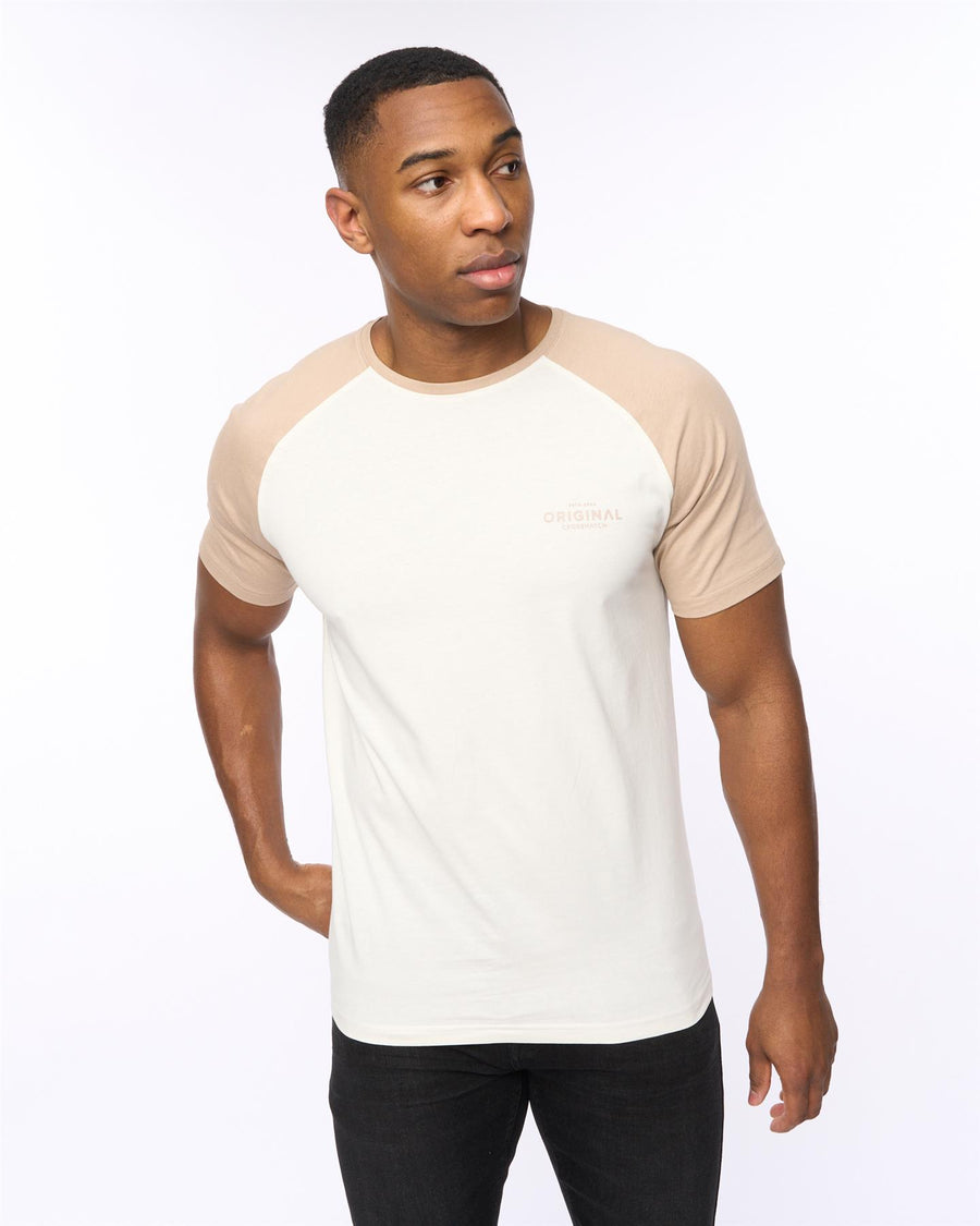 Mens Meza T-Shirt Off White/Stone