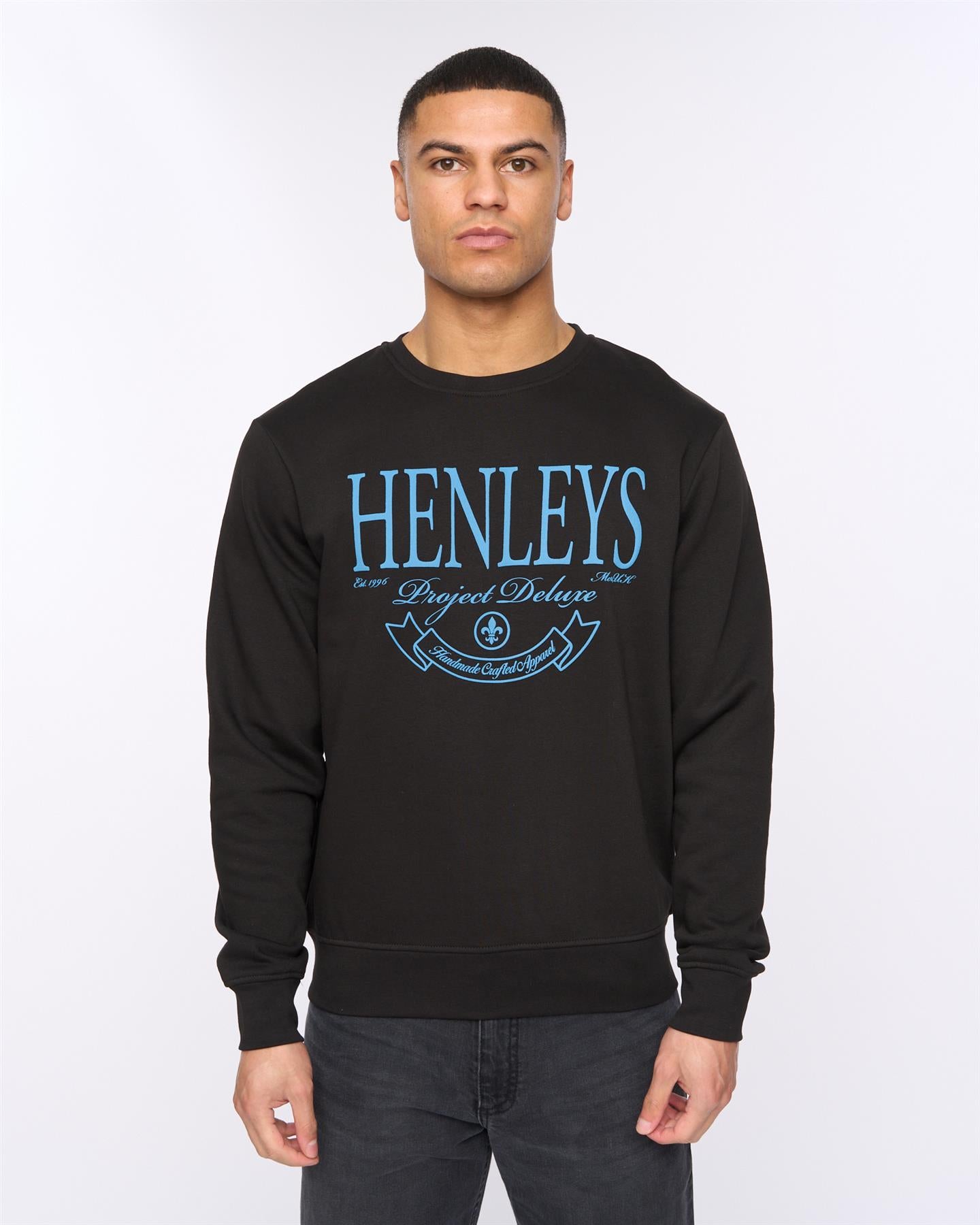 Mens Henbank Crew Black