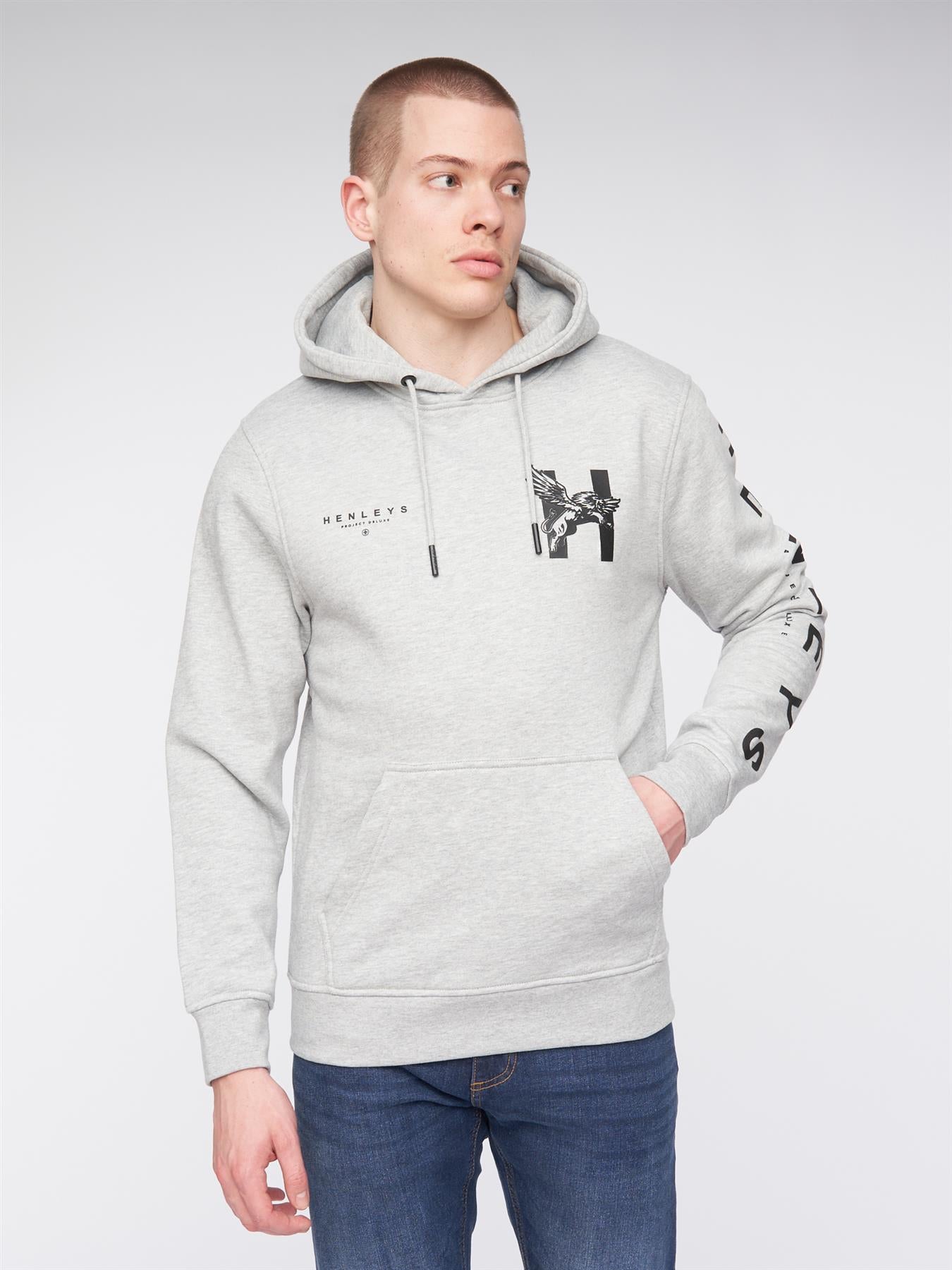 Mens Kilhen Hoodie Grey Marl