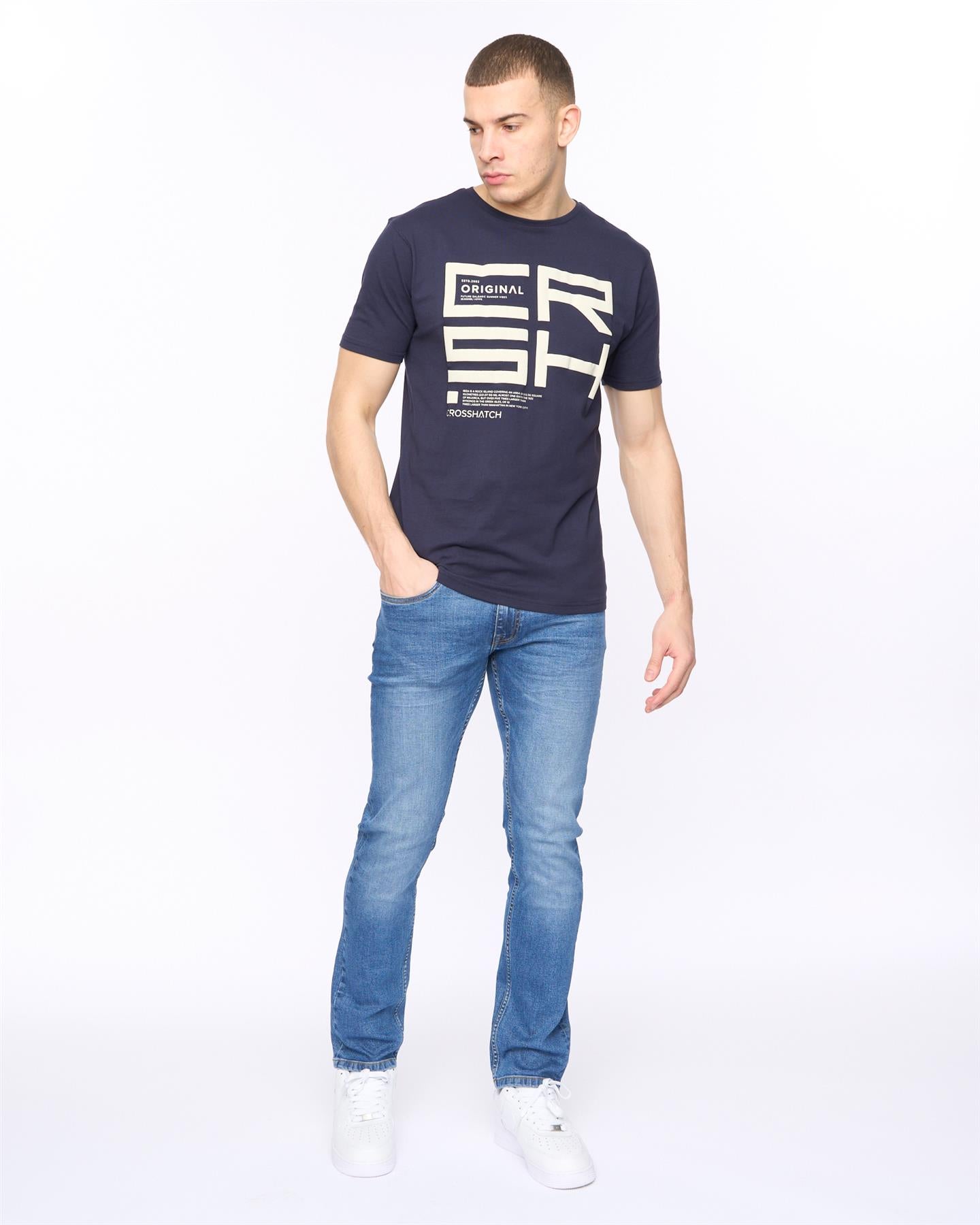 Mens Squarebox T-Shirt Navy