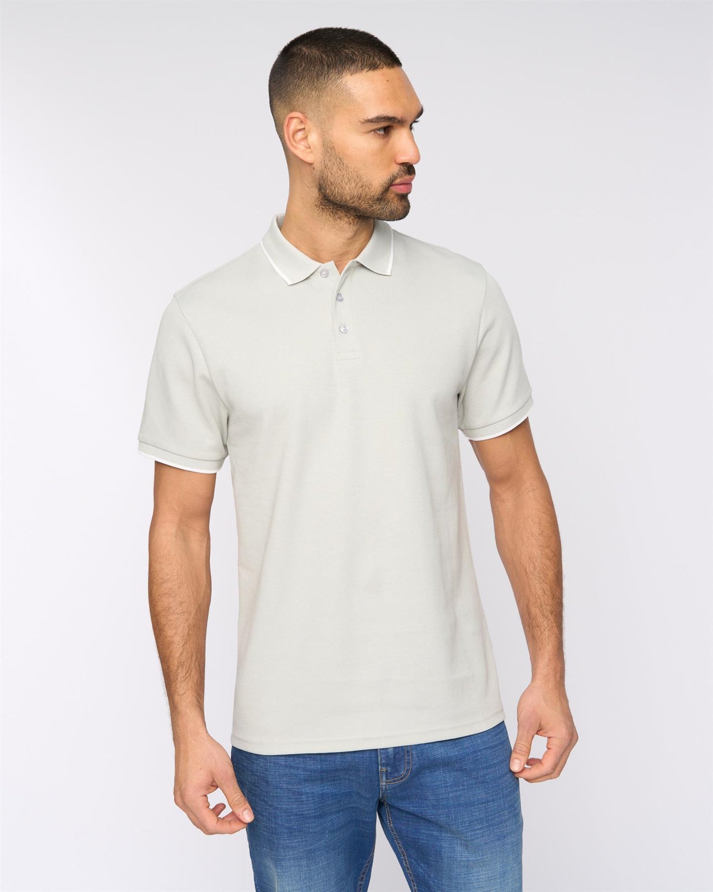 Mens Elverton Polo Light Grey