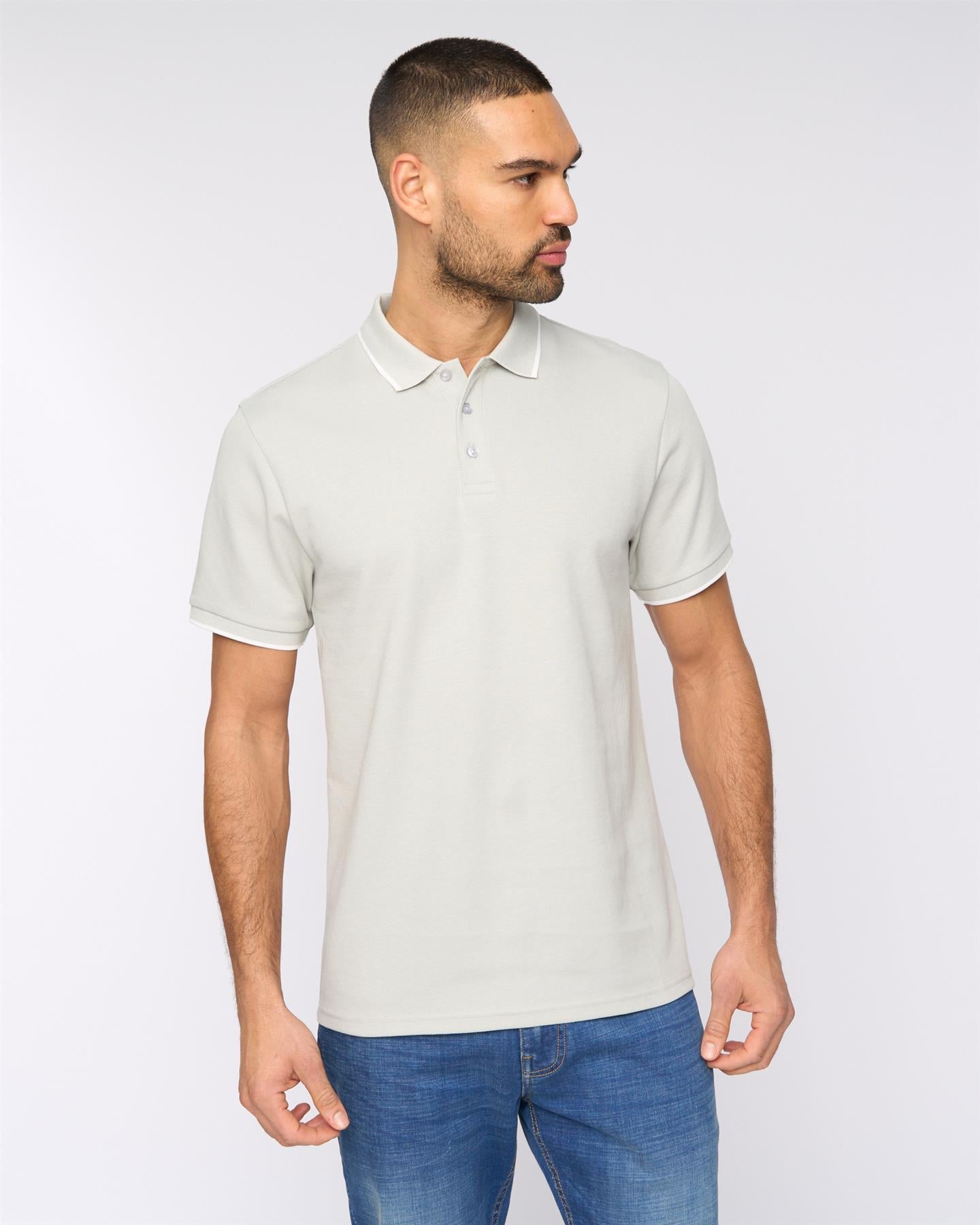 Mens Elverton Polo Light Grey