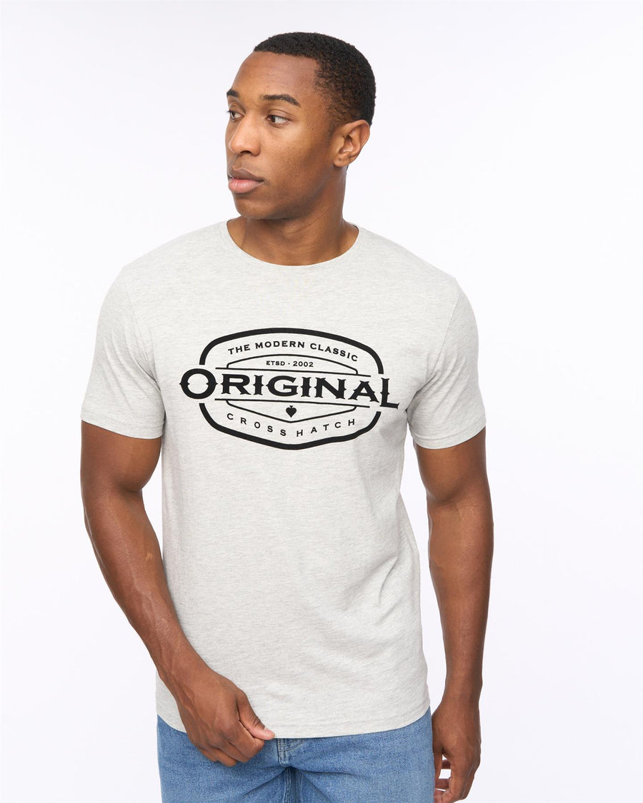 Mens Traptons T-Shirt Grey Marl