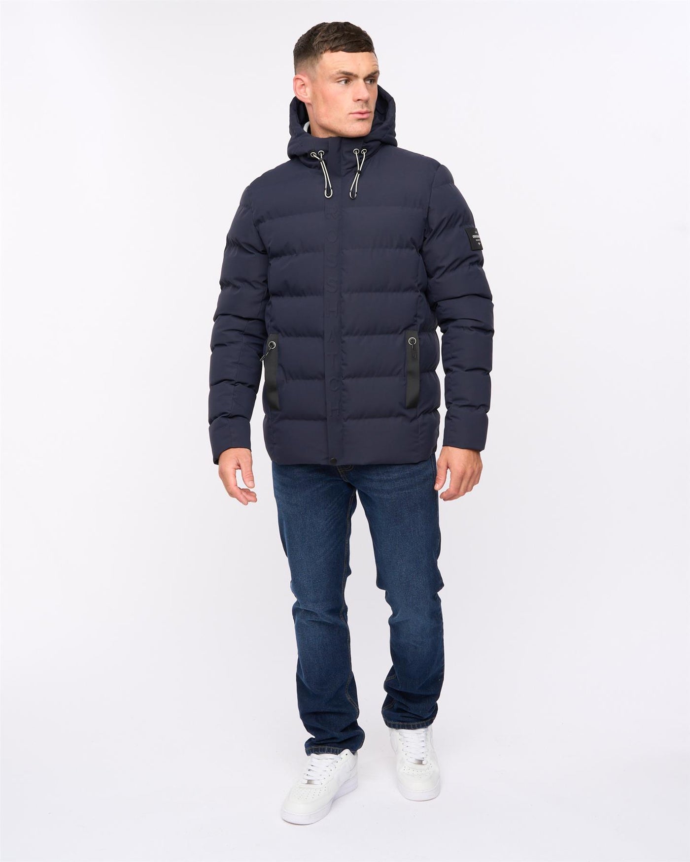 Mens Kampleys Embossed Jacket Navy