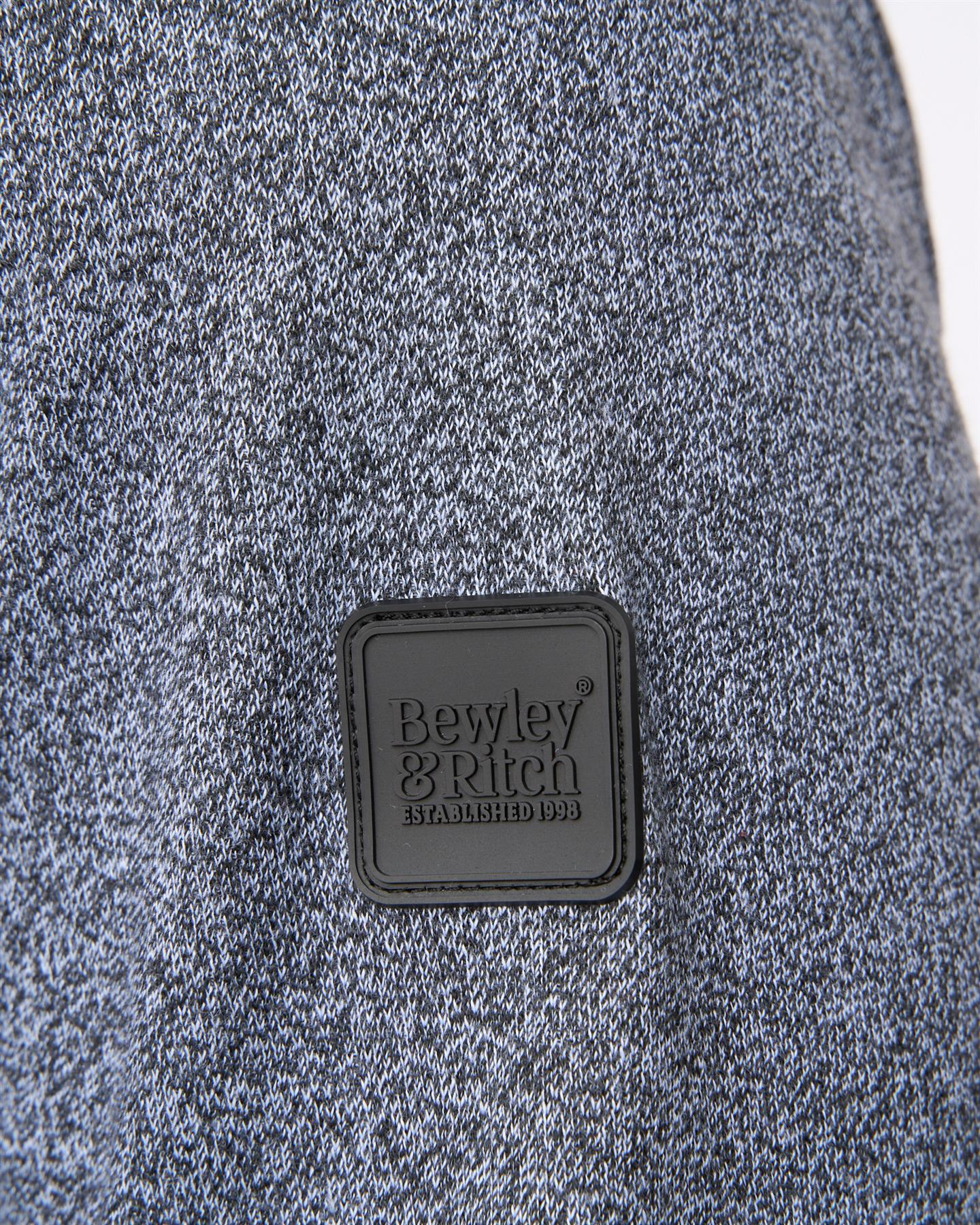 Delloway 1/4 Zip Funnel Neck Jumper Charcoal Marl