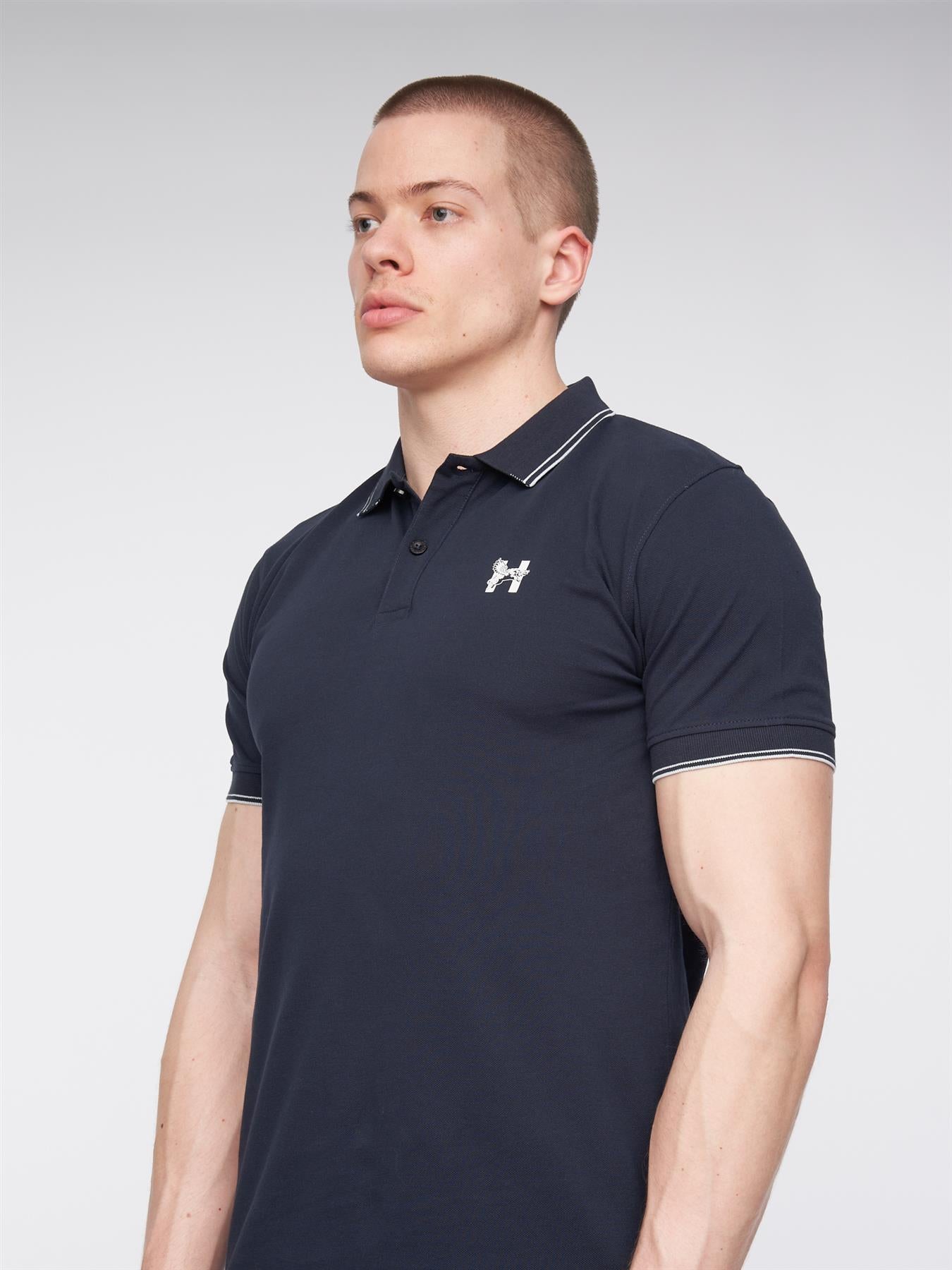 Mens Henflare Polo Navy