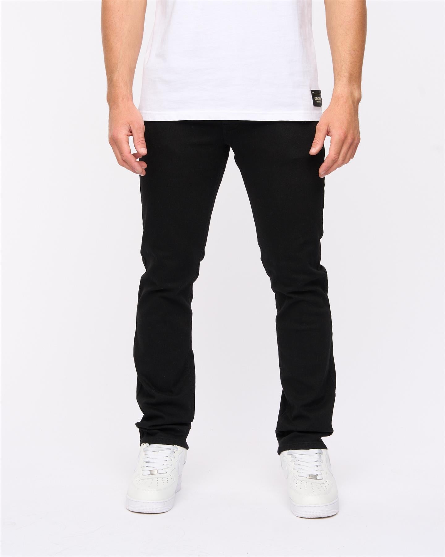 Mens Draker Straight Fit Jeans Black