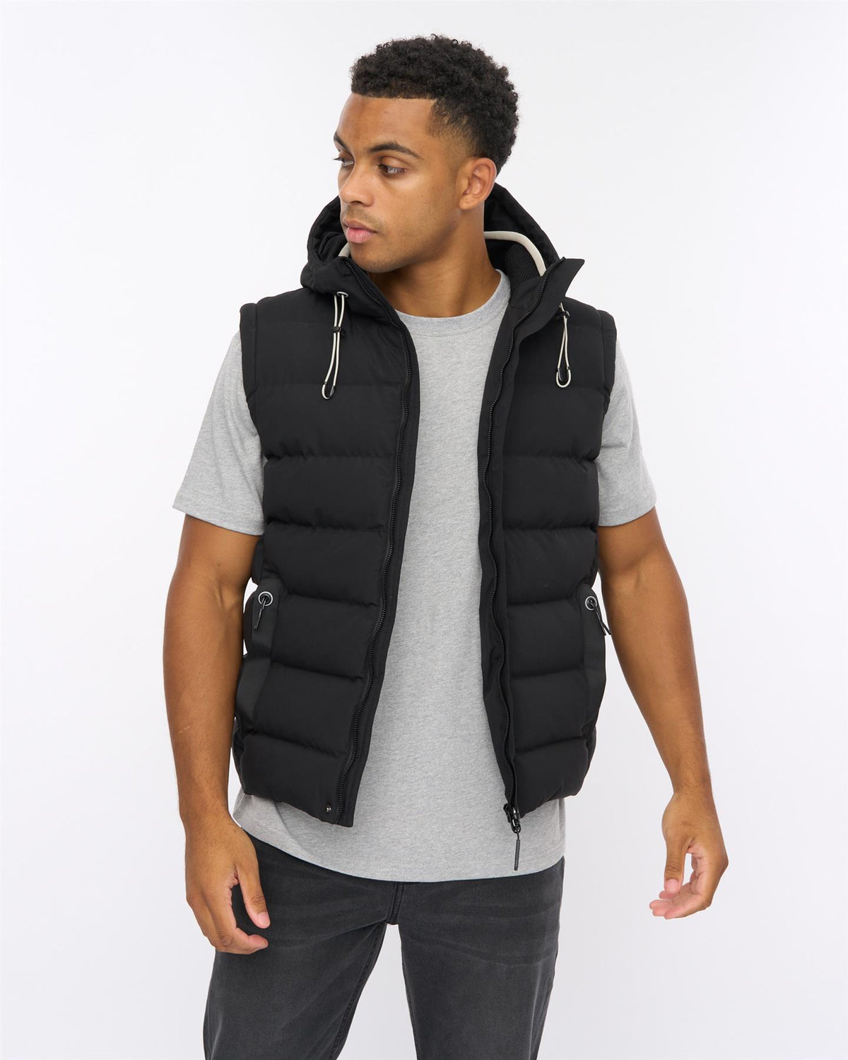 Mens Kampleys Embossed Gilet Black
