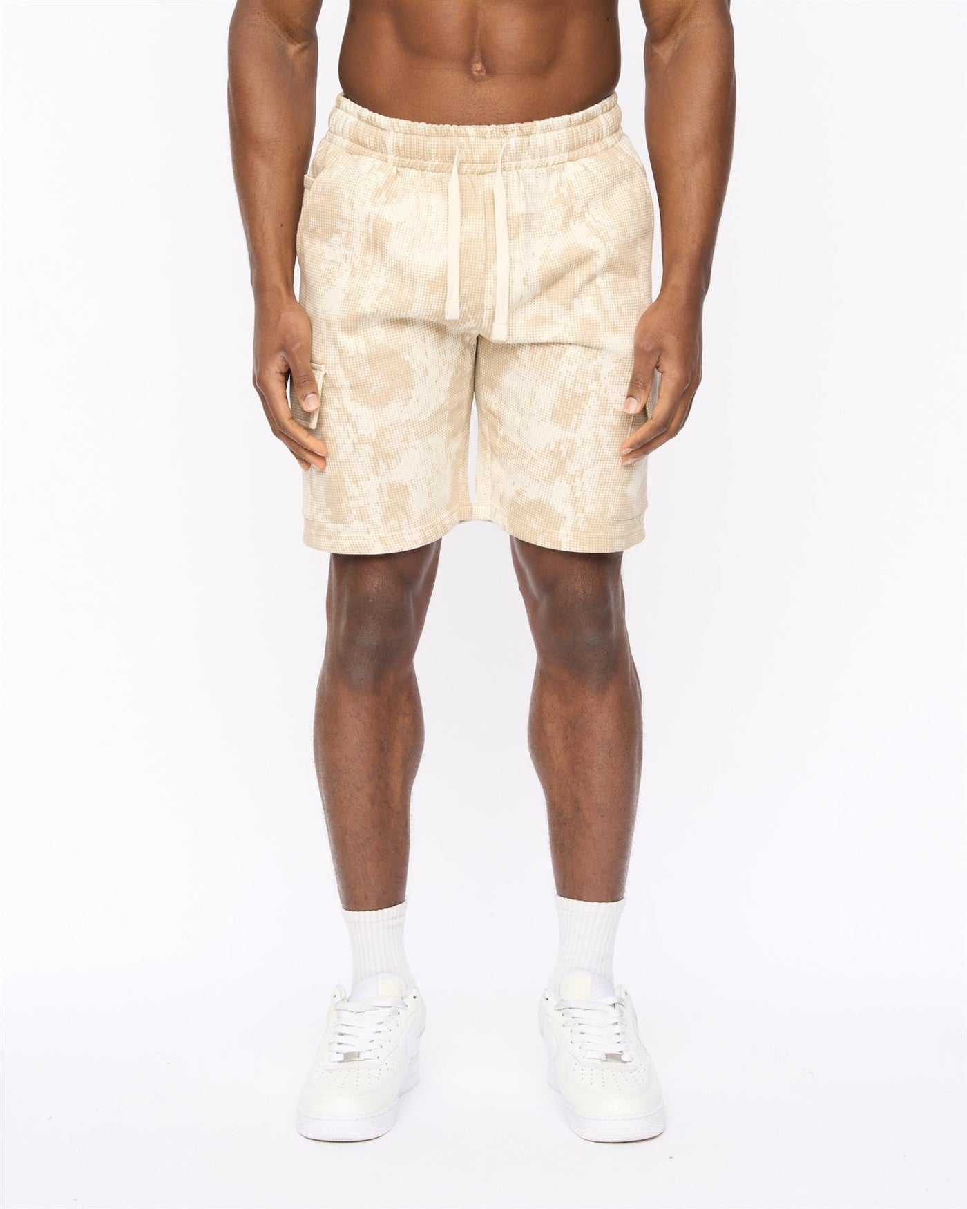 Mens Bardon Camo Cargo Shorts Neutral