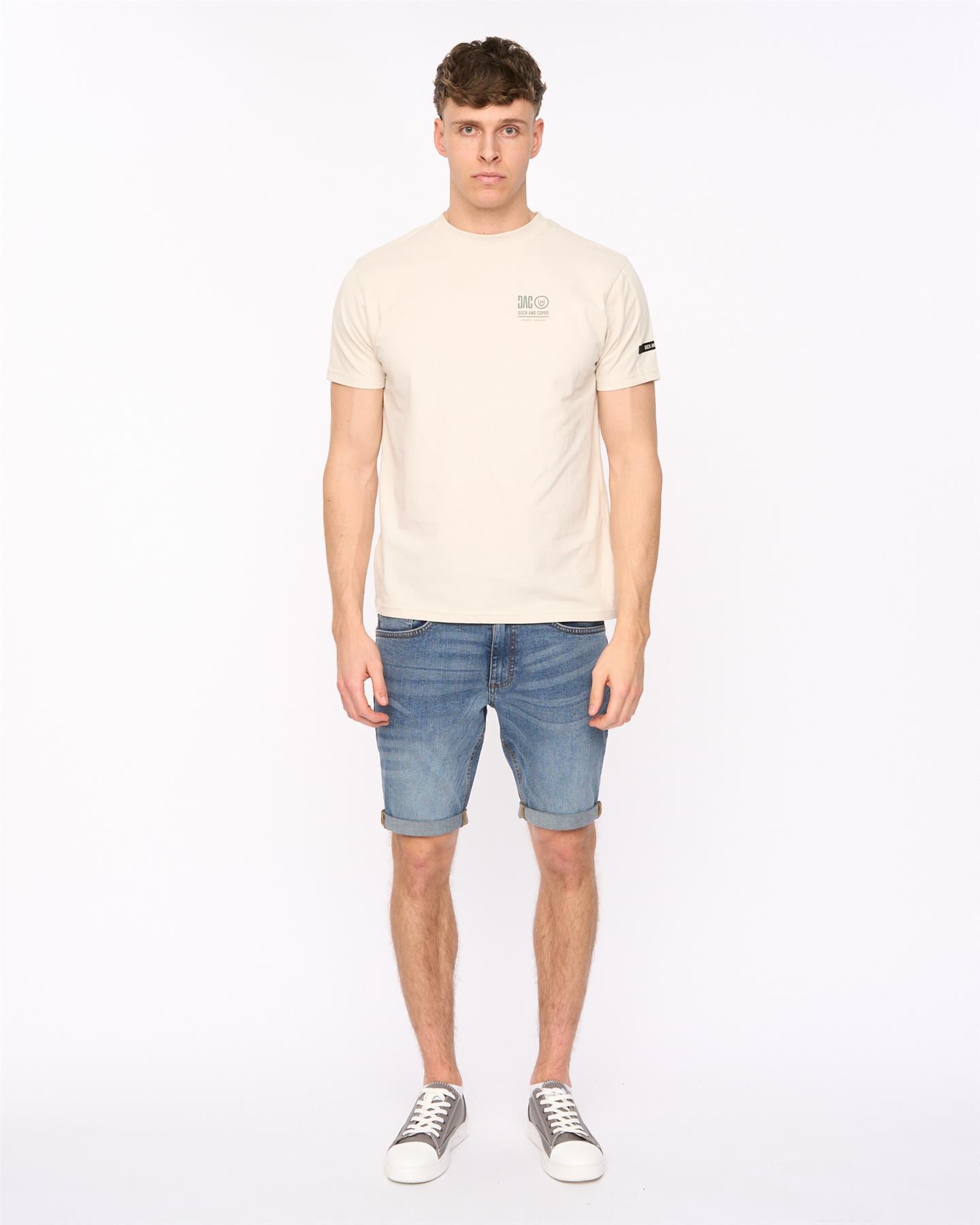 Duck and Cover Mens Zeki Shorts Stone Wash